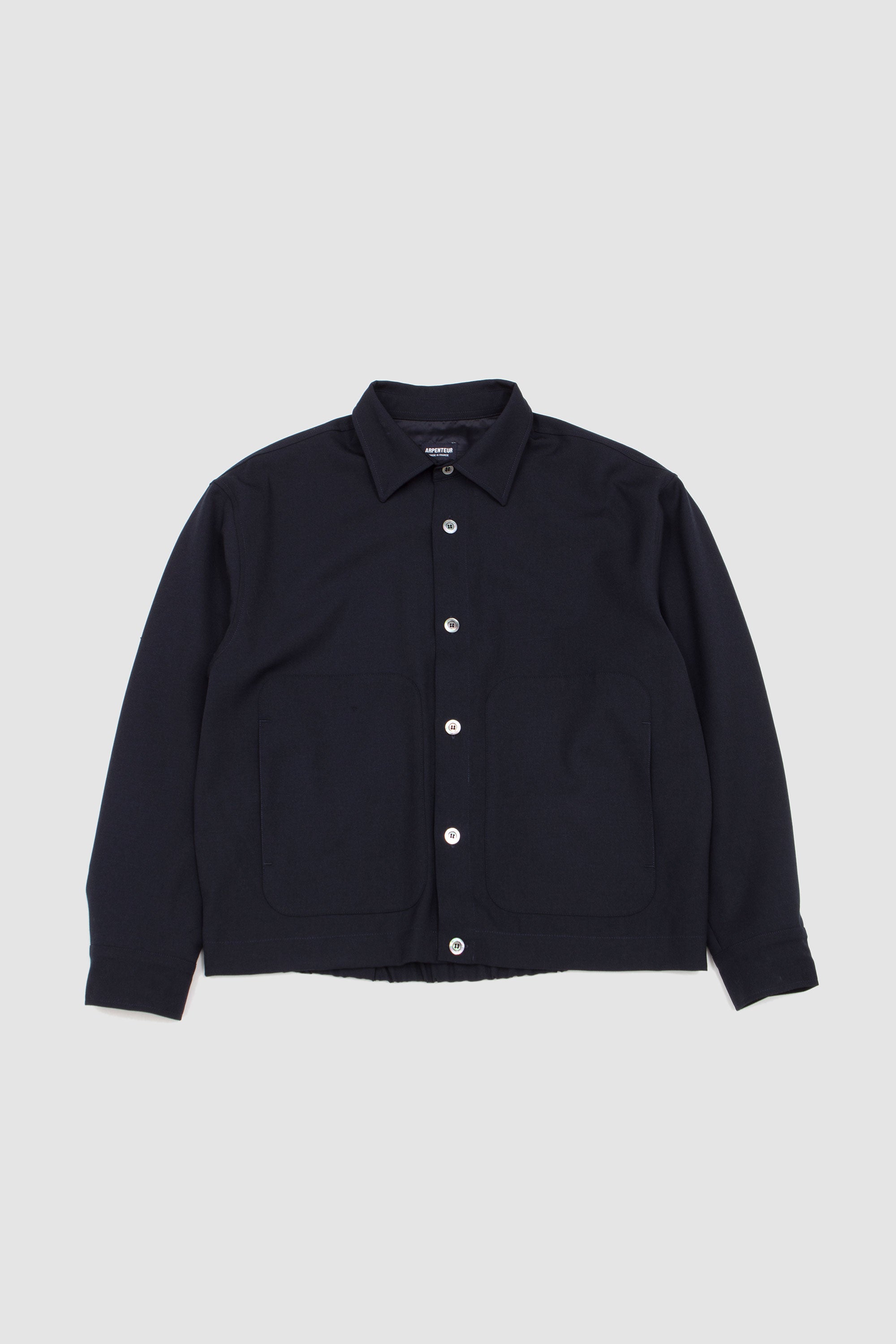 Sigma Unlined Overshirt Wool Gabardine Midnight