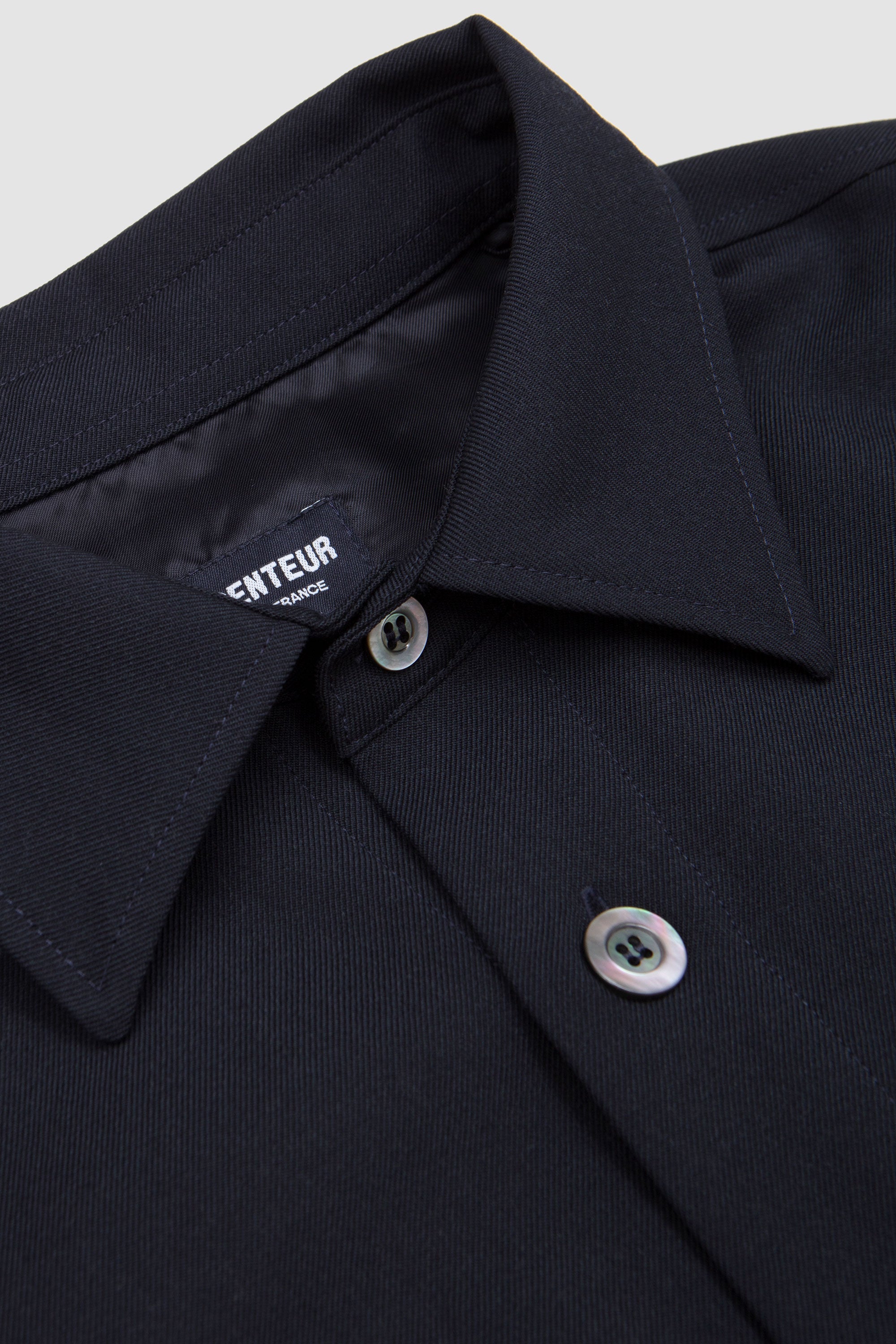 Sigma Unlined Overshirt Wool Gabardine Midnight_2