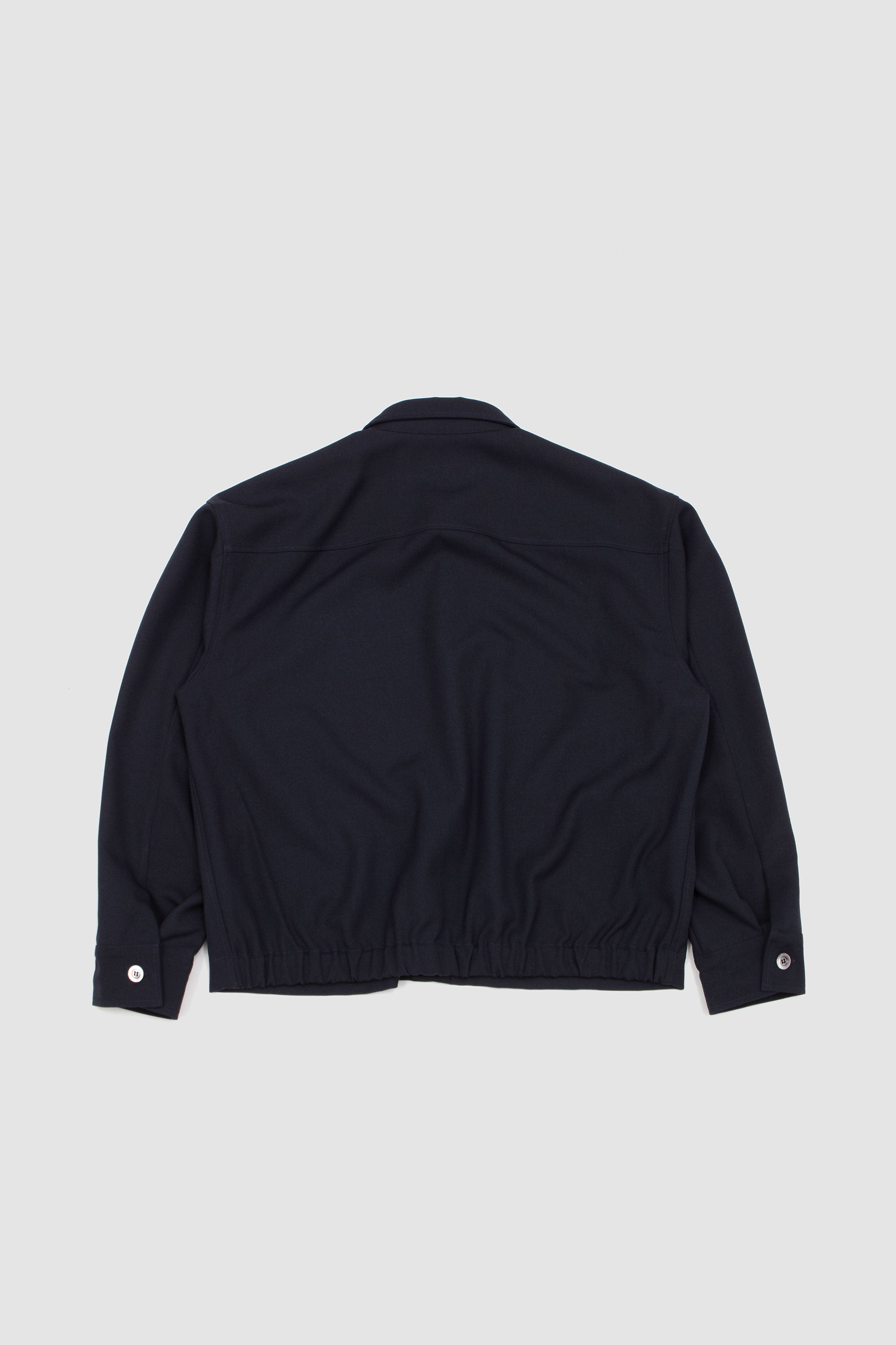 Sigma Unlined Overshirt Wool Gabardine Midnight_4