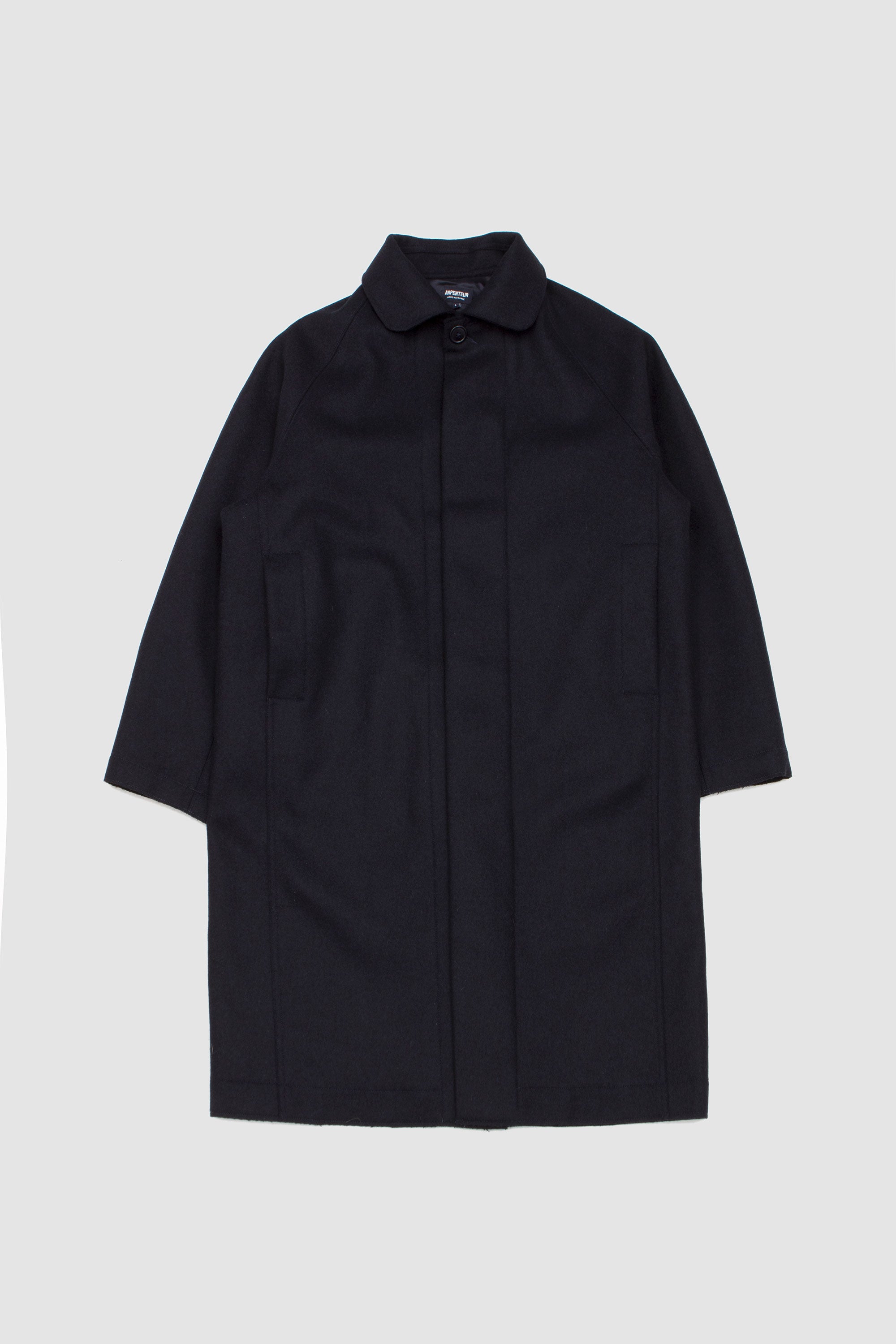 Utile Lined Coat Wool Melton Midnight