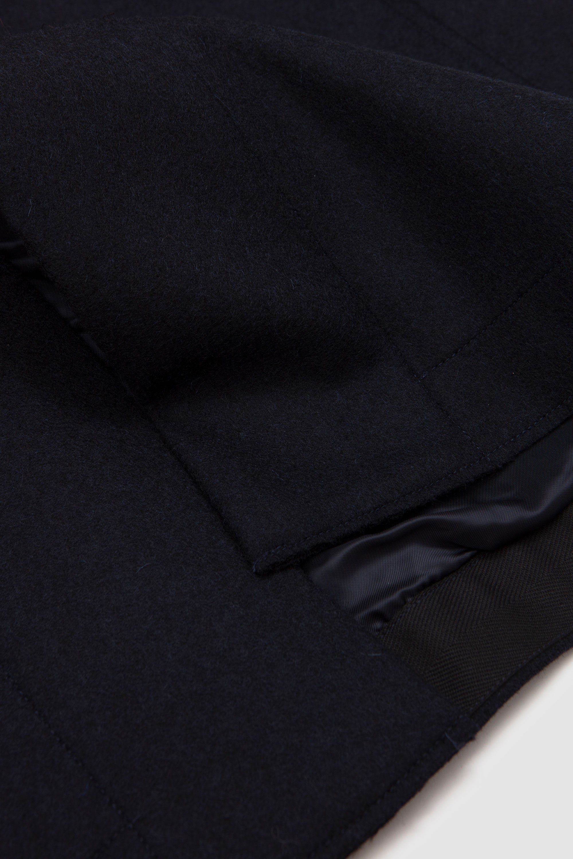 Utile Lined Coat Wool Melton Midnight_3