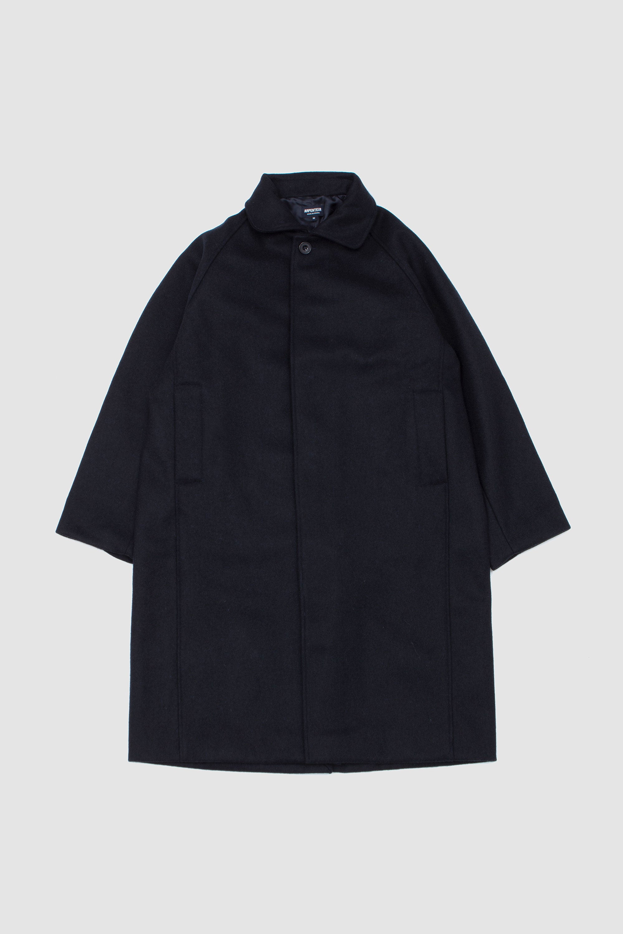 Utile Lined Wool Coat Midnight_1