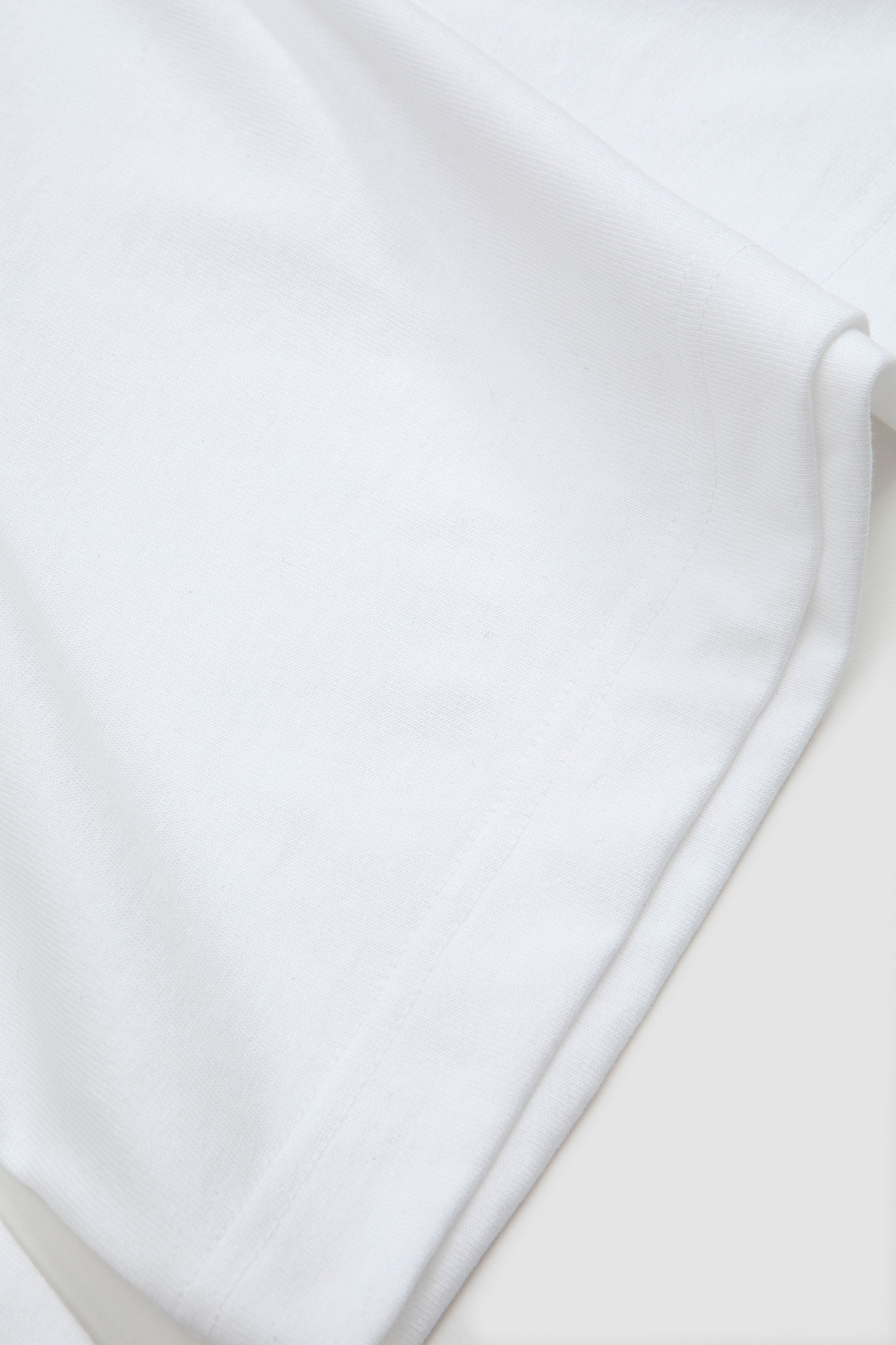 Mock Neck Pullover T-Shirt Air Spinning White