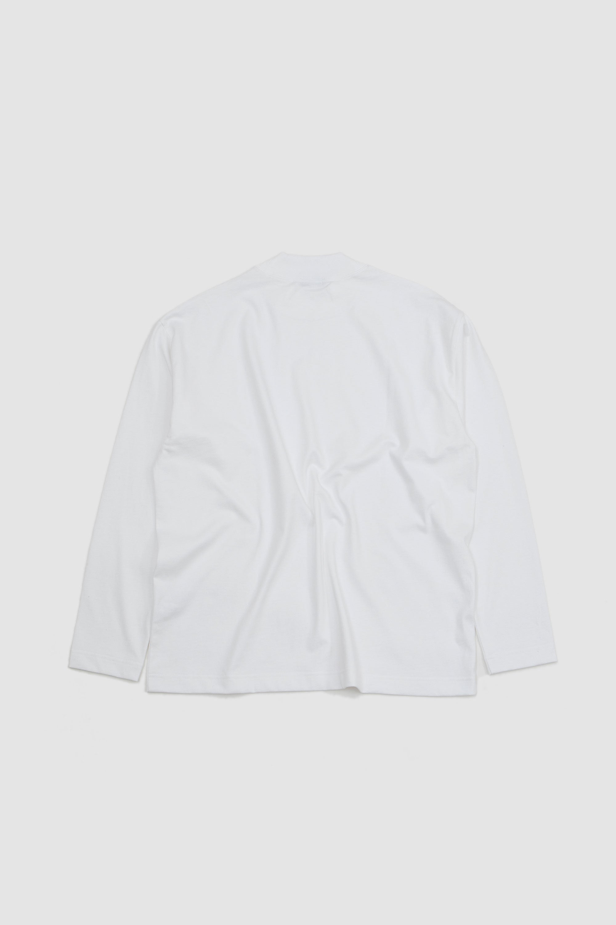 Mock Neck Pullover T-Shirt Air Spinning White_4