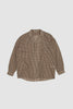 SPORTIVO STORE_Airy Light Cotton Check Pull Over Shirt Brown Gingham