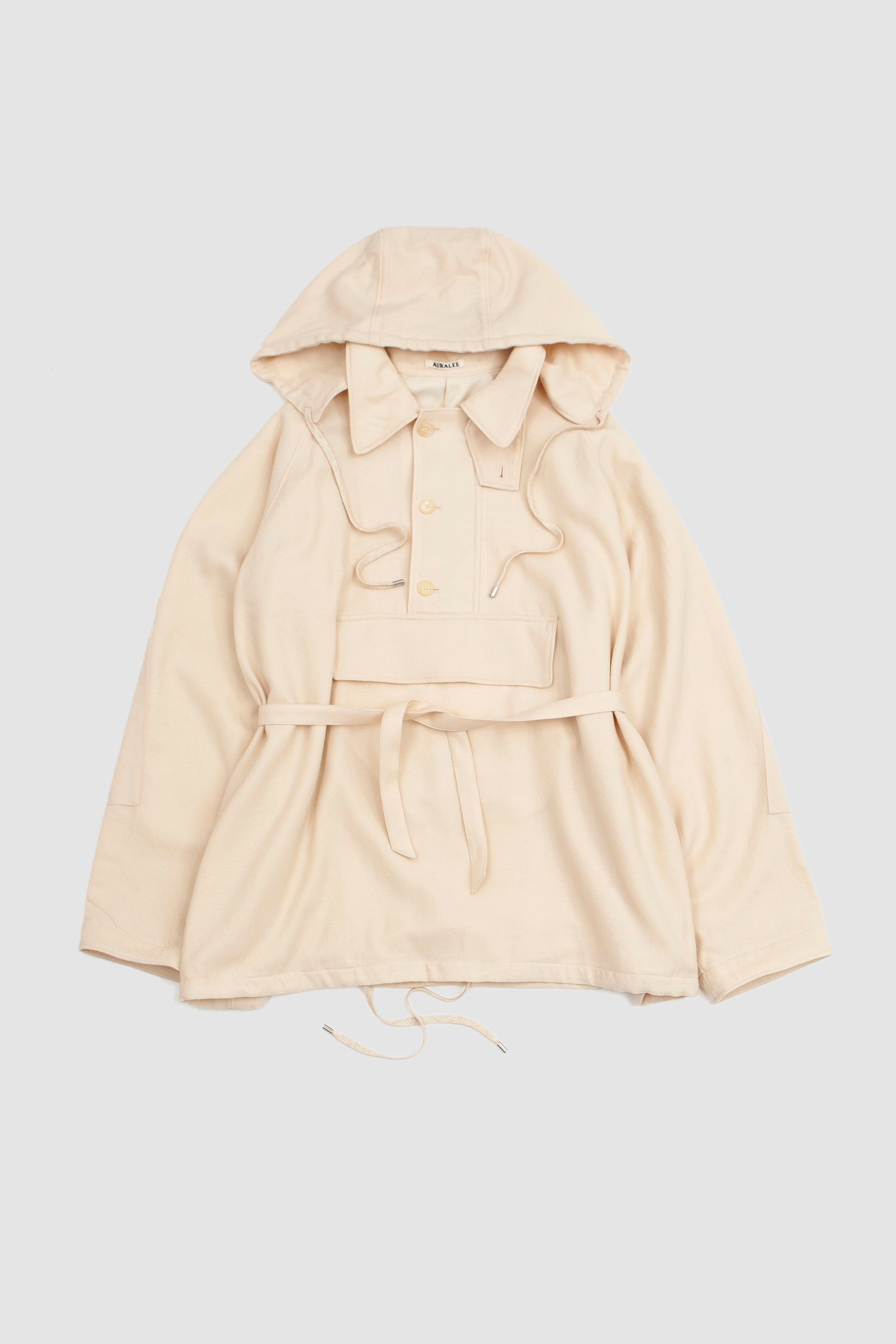 Airy Wool Viyella Anorak Ivory White