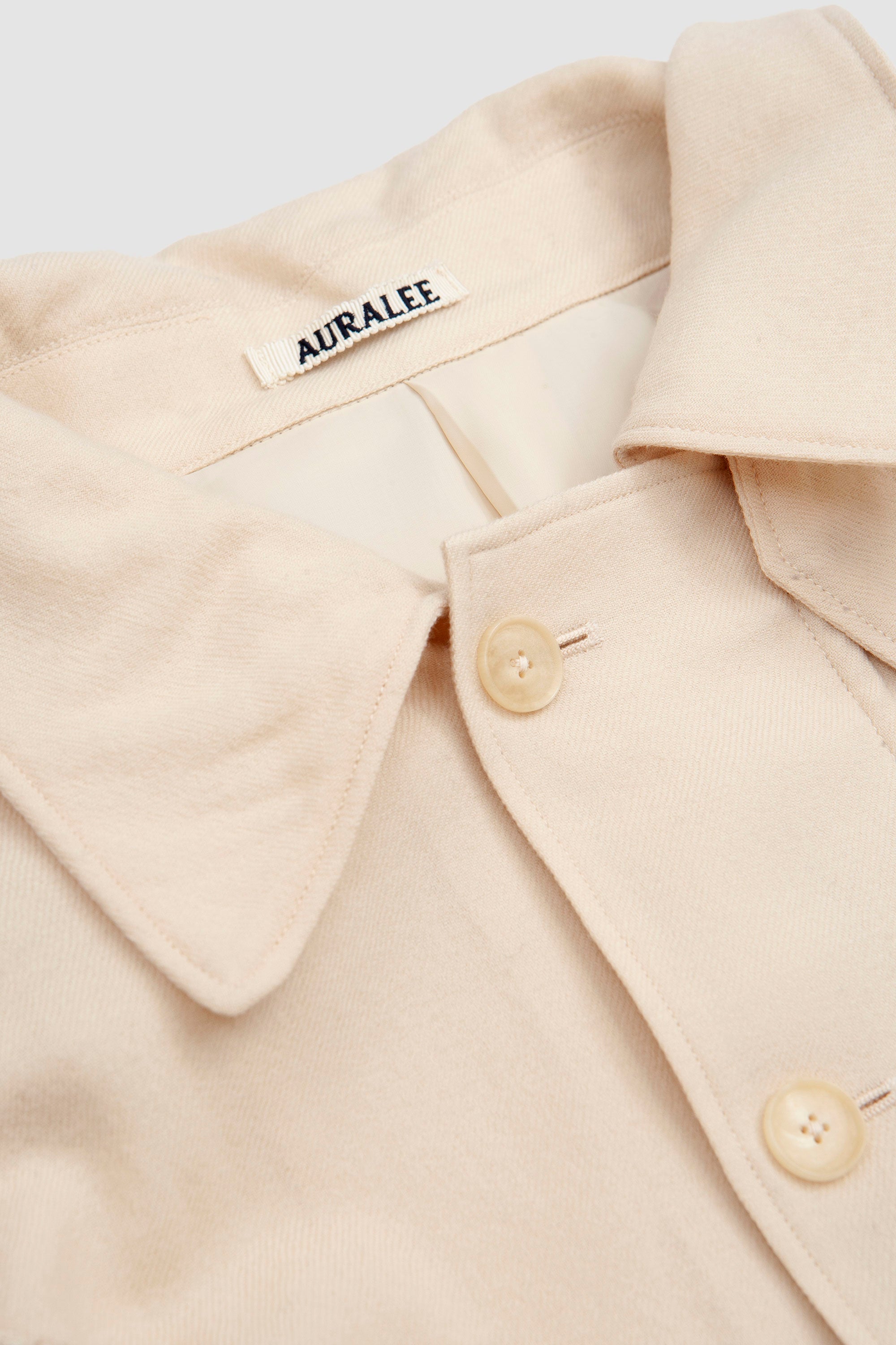 Airy Wool Viyella Anorak Ivory White