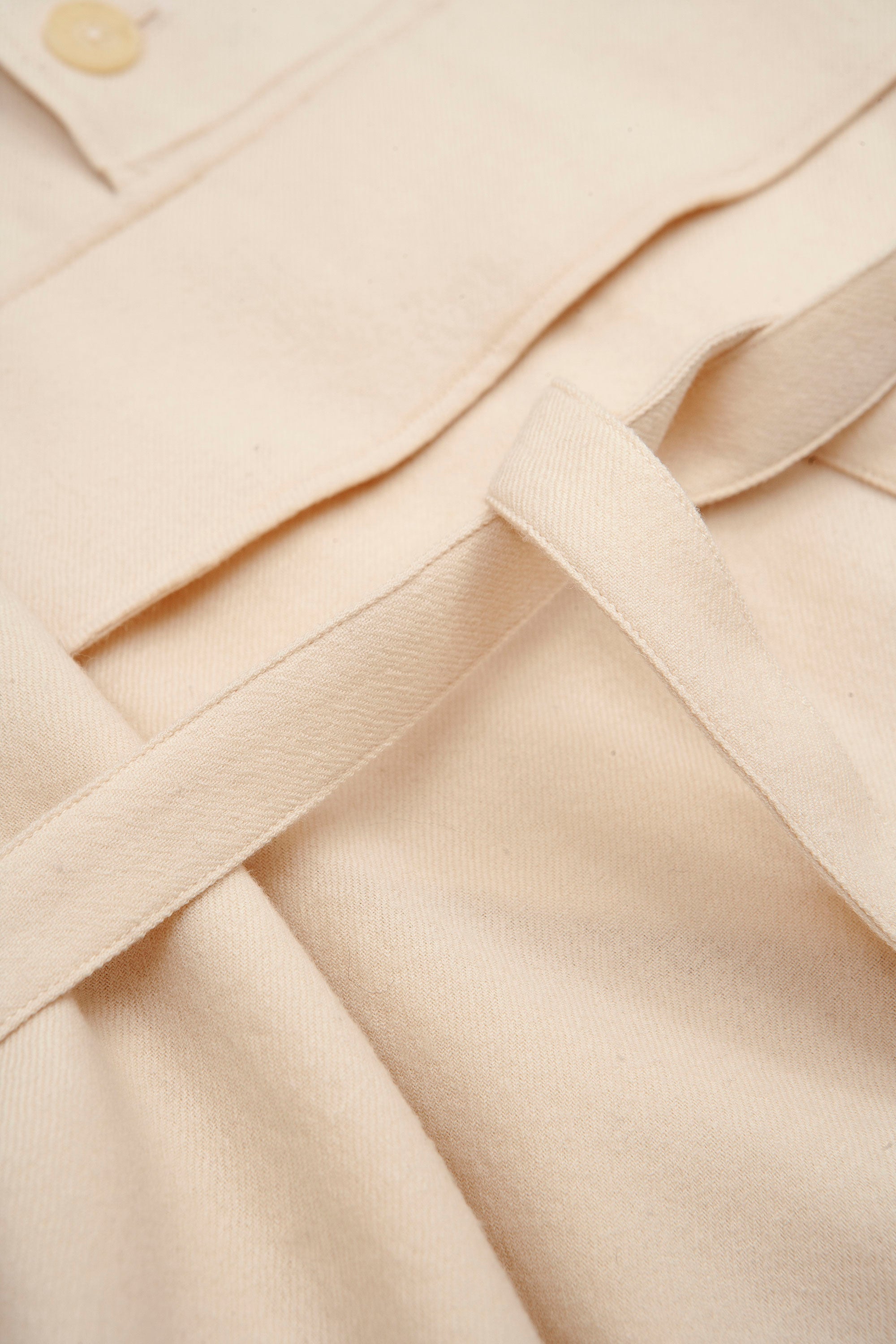 Airy Wool Viyella Anorak Ivory White