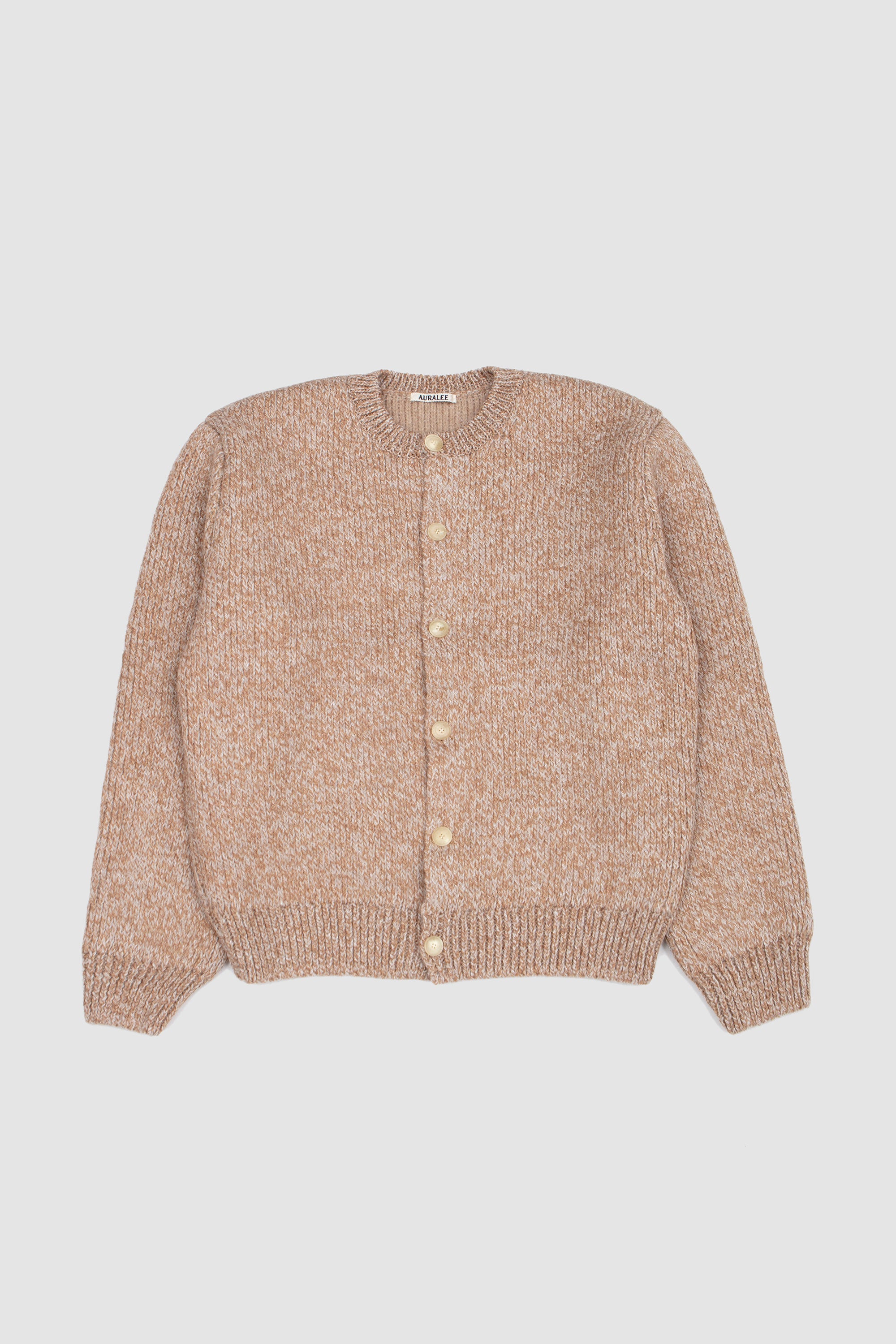 Double Faced Wool-Alpaca Cardigan Beige_1