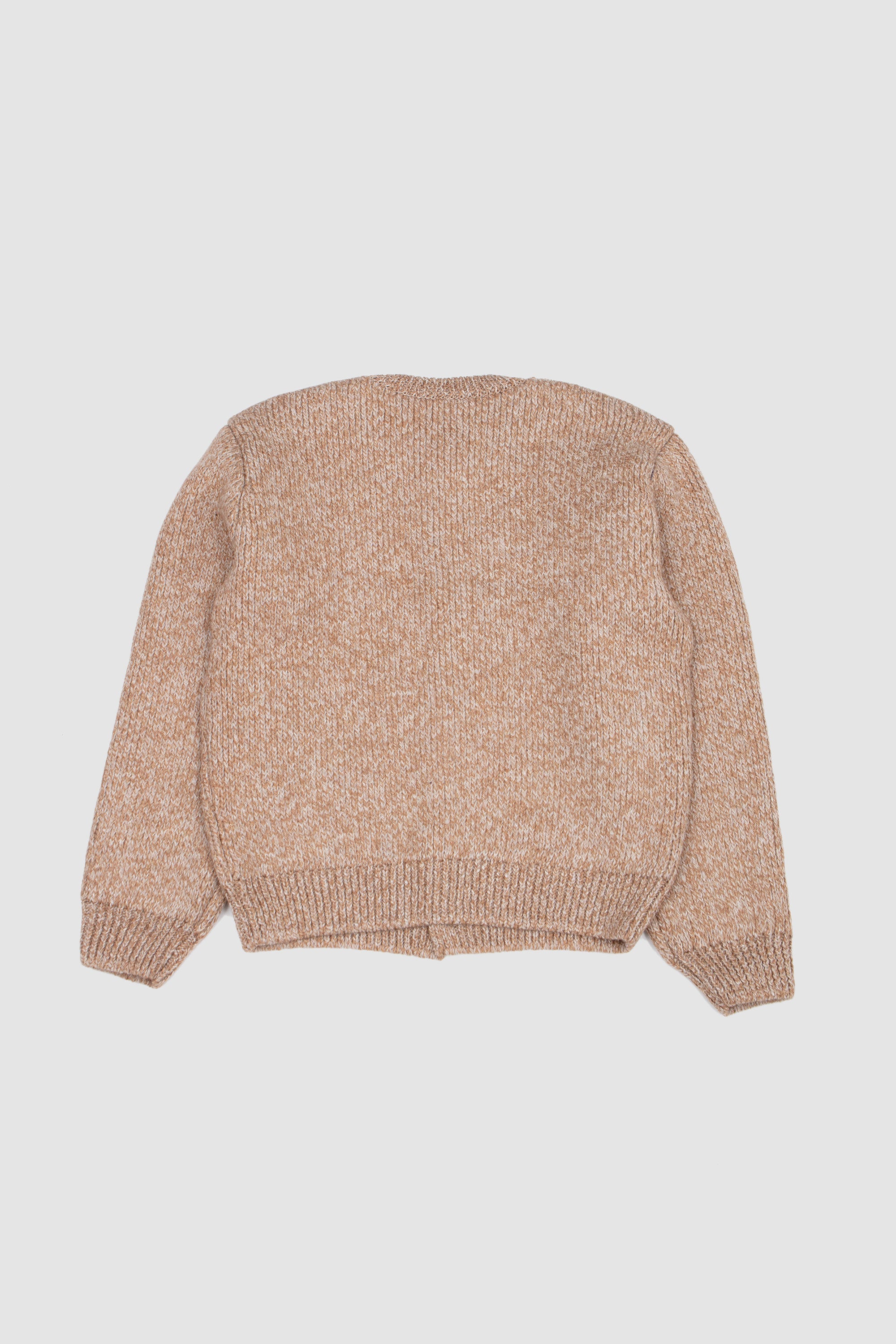 Double Faced Wool-Alpaca Cardigan Beige_4