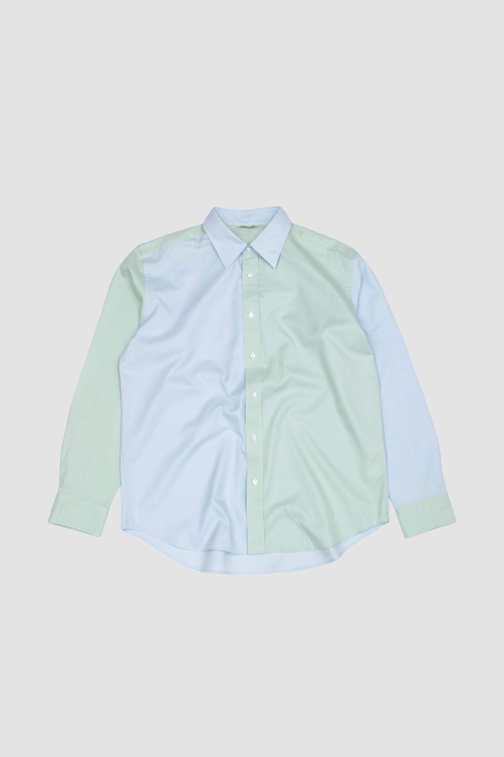 Finx Ox Chambray Shirt Pale Green x Blue