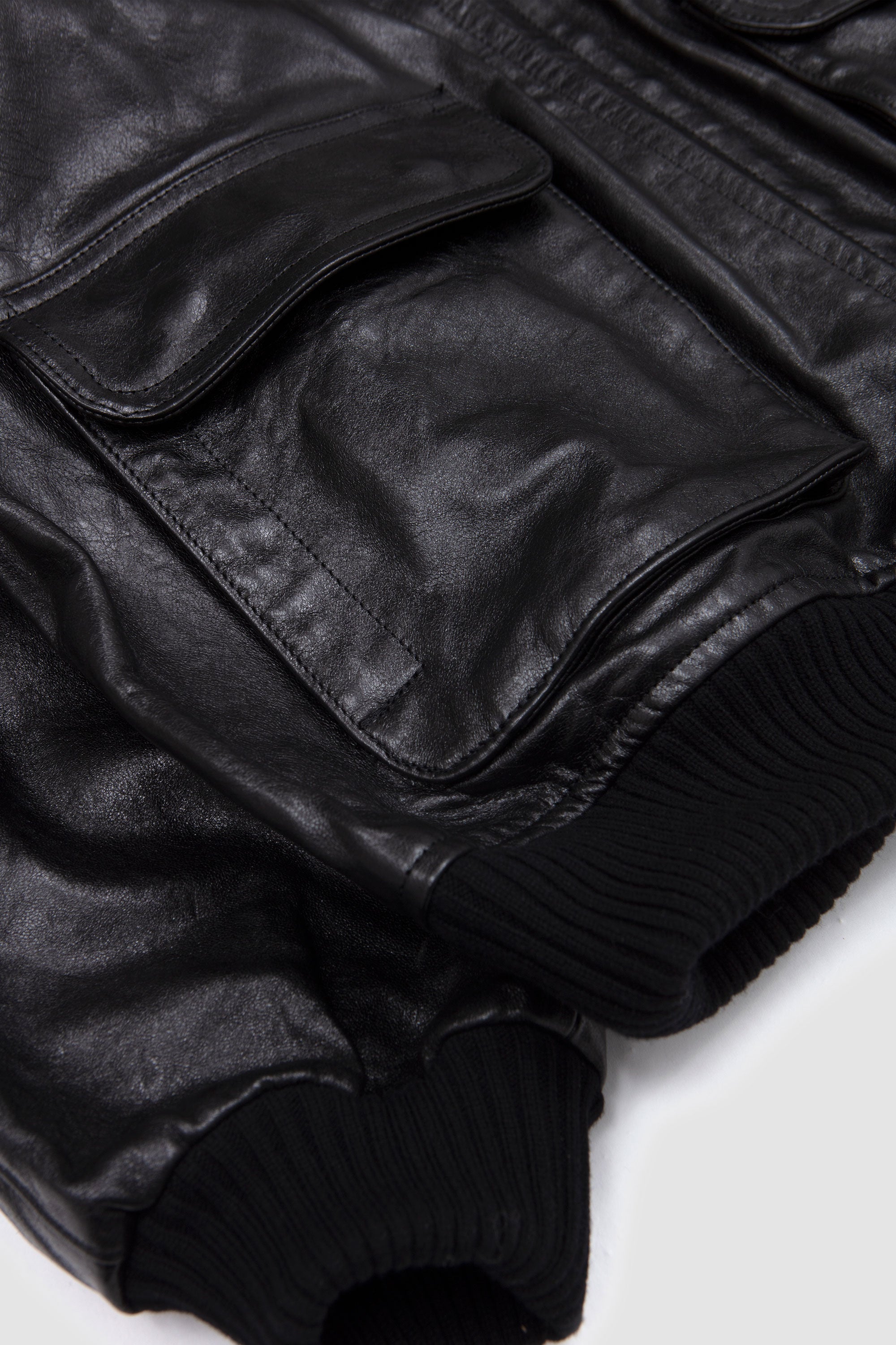 SPORTIVO [Lamb leather zip blouson black]