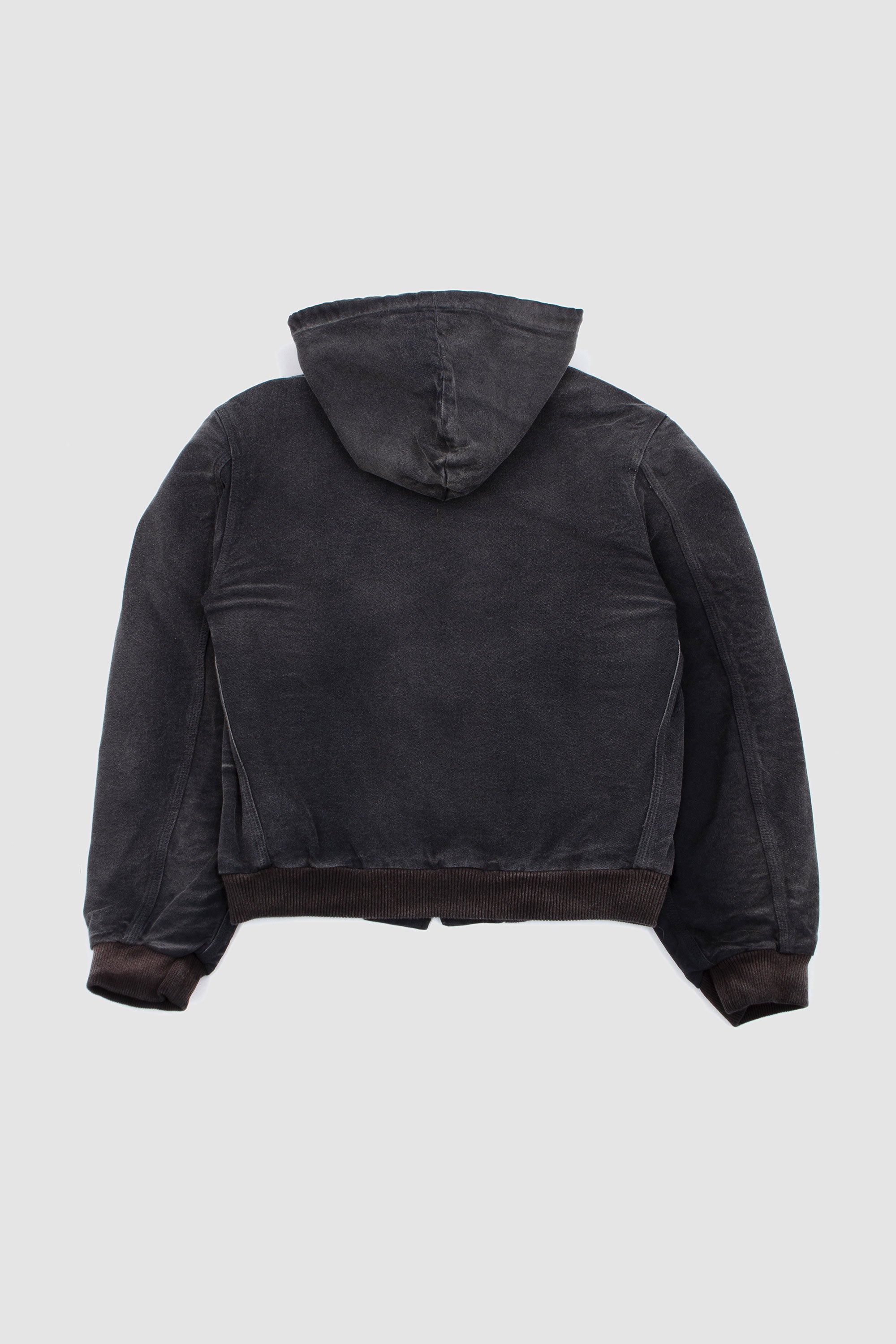 Product Dyed Cotton Short Zip Parka Black_4