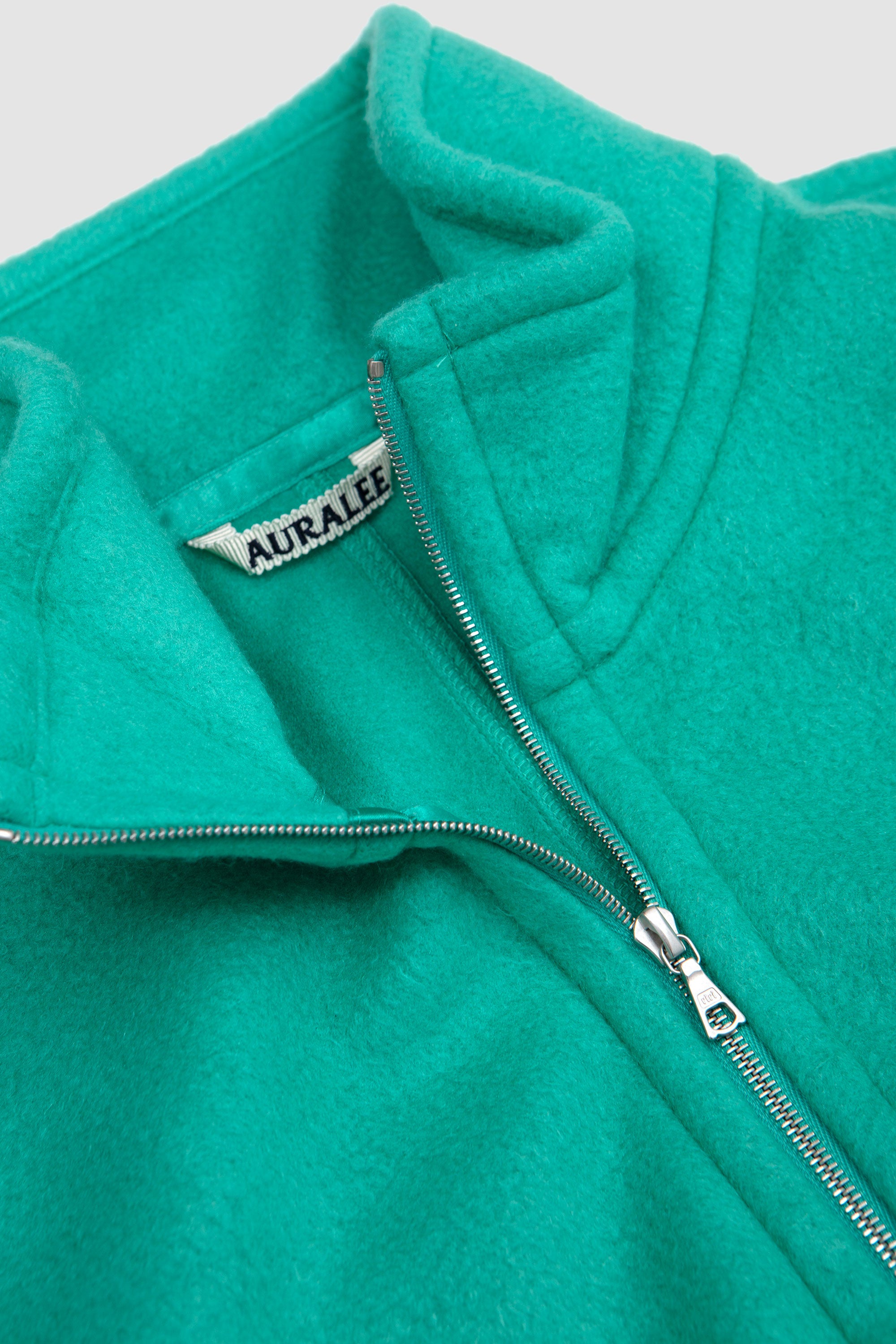 Pure Silk Comfort Fleece Half Zip Jade Green_2