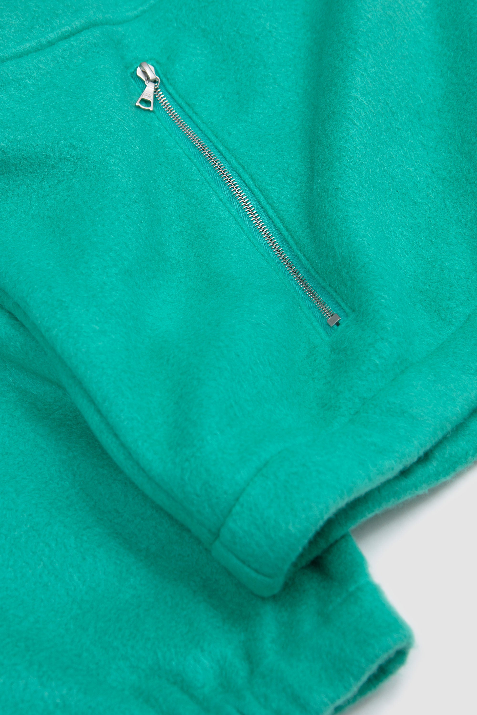 Pure Silk Comfort Fleece Half Zip Jade Green_3