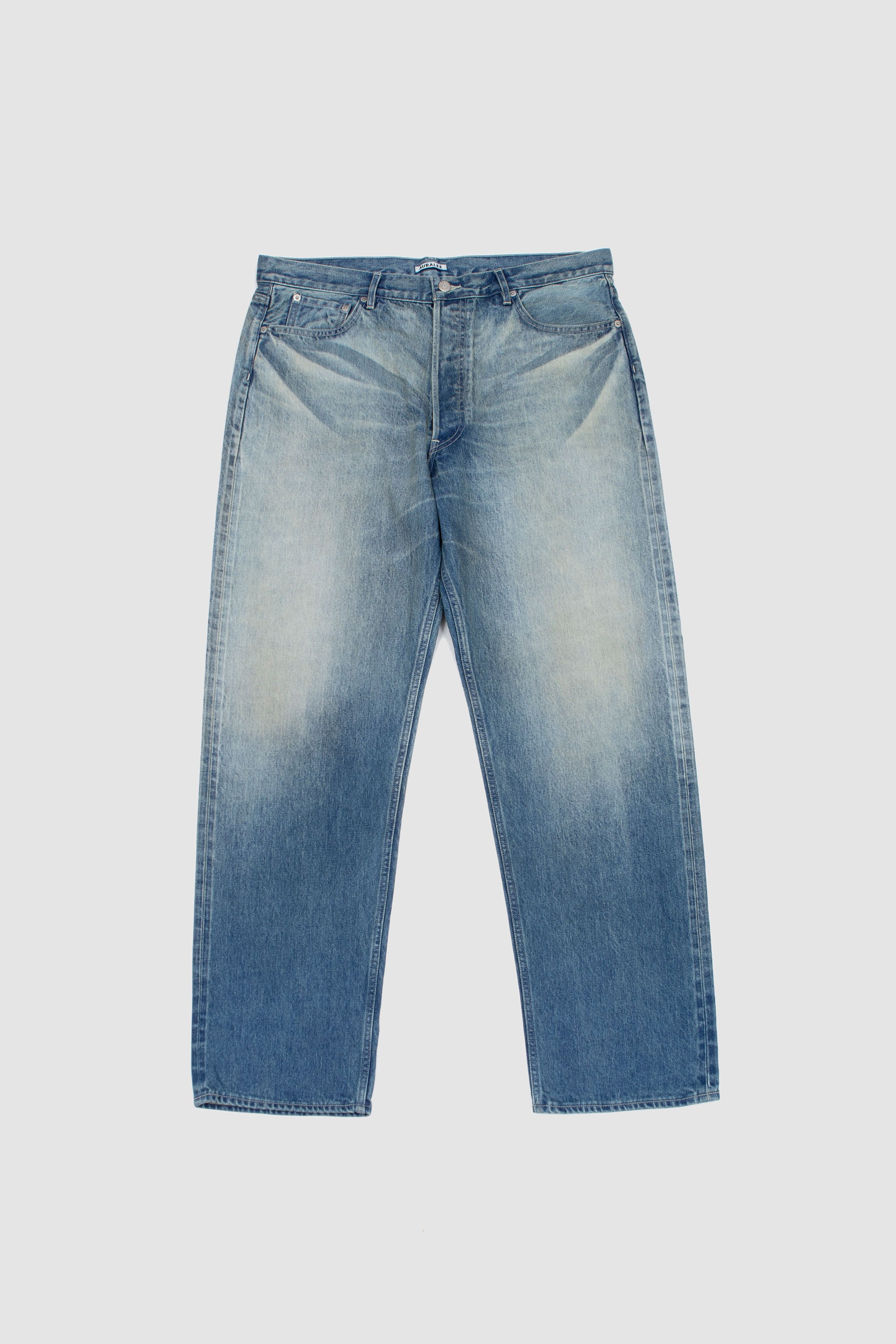 SPORTIVO [Faded selvedge light denim wide pants light indigo]