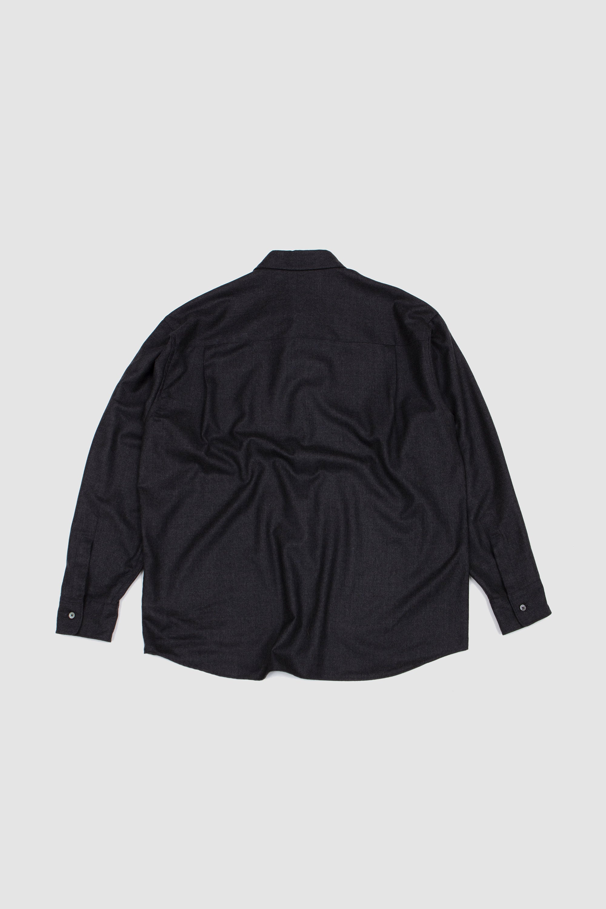 Super Light Wool Shirt Top Charcoal_4