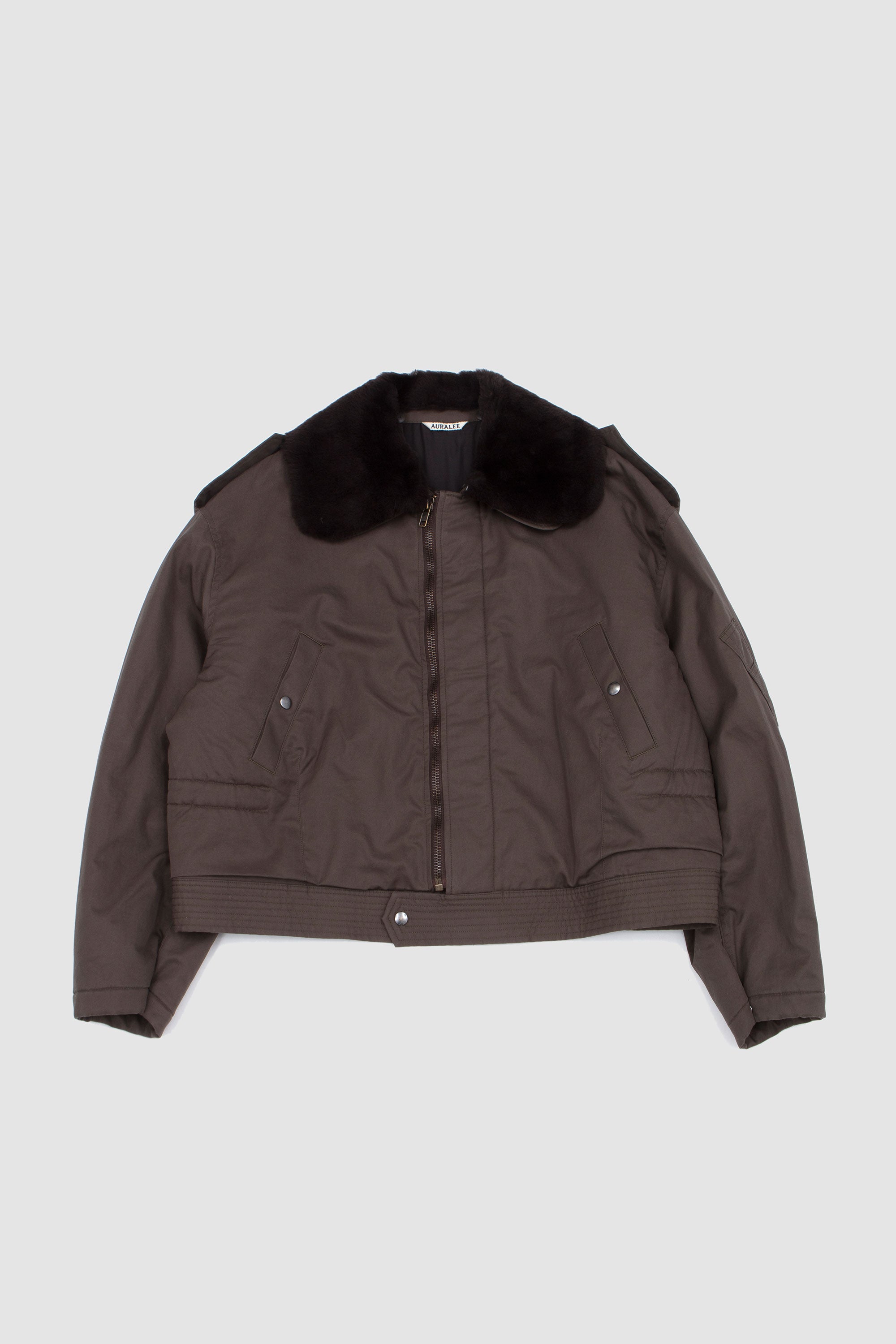Whased Finx Cotton Gabardine Flight Blouson Deep Olive_1