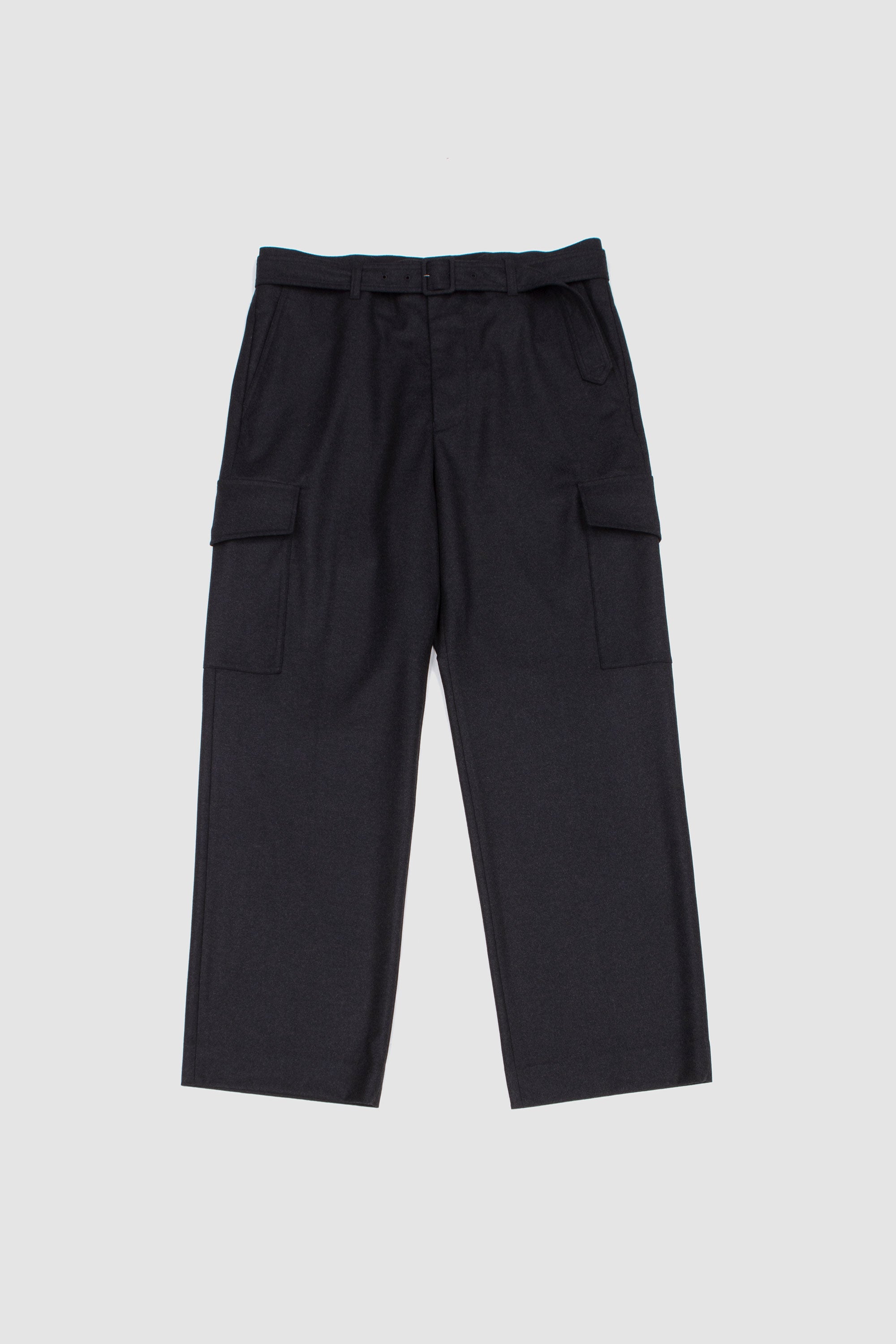 SPORTIVO [Wool fulling flannel cargo slacks top charcoal]