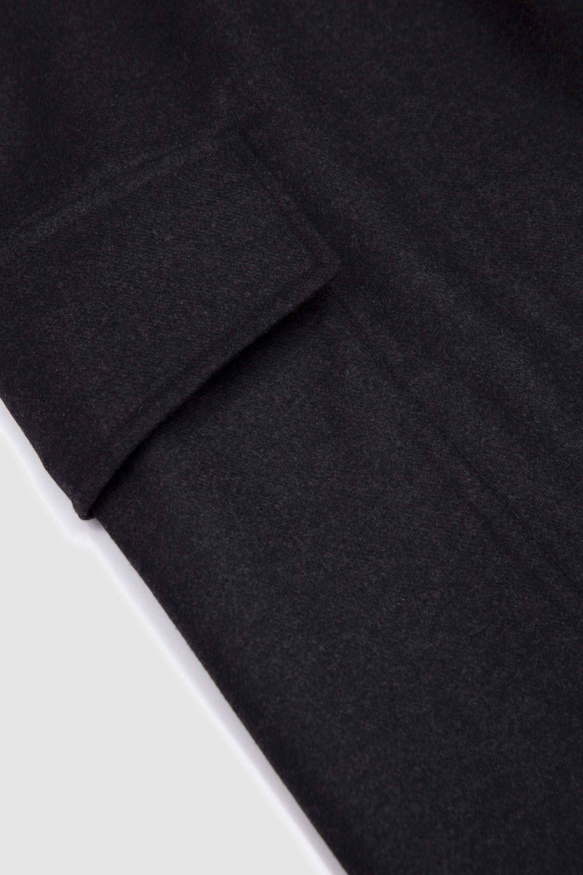 Wool Fulling Flannel Cargo Slacks Top Charcoal