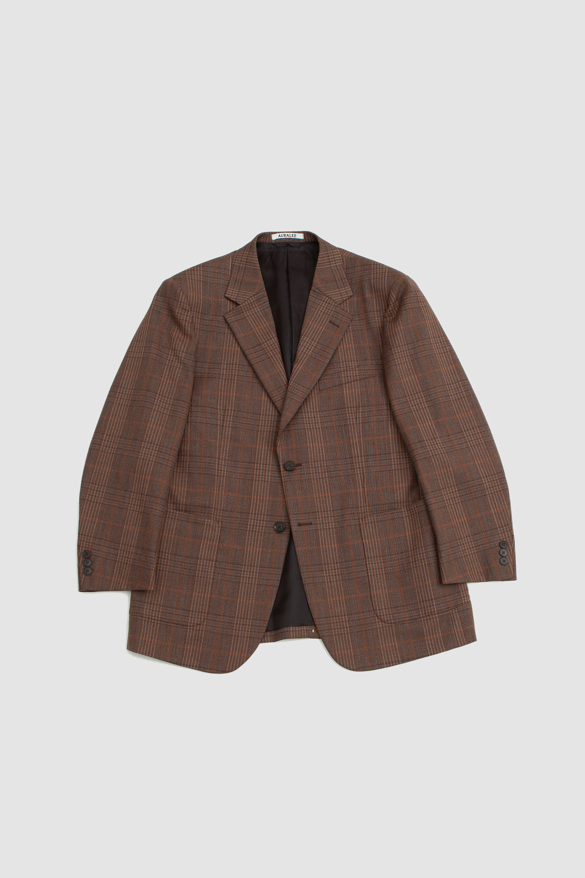 Bluefaced Wool Check Jacket Brown