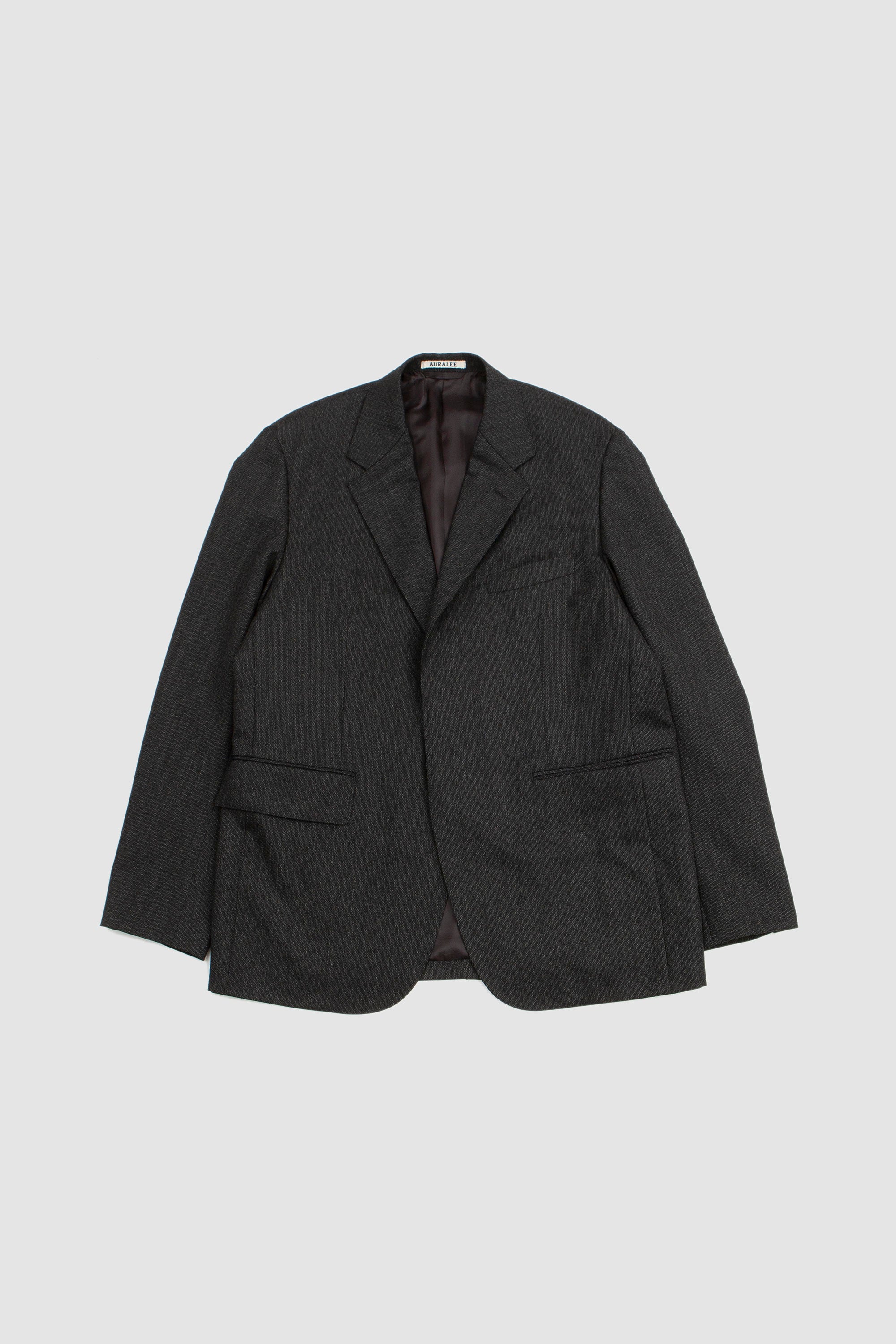 Bluefaced Wool Dobby Over Jacket Charcoal_1