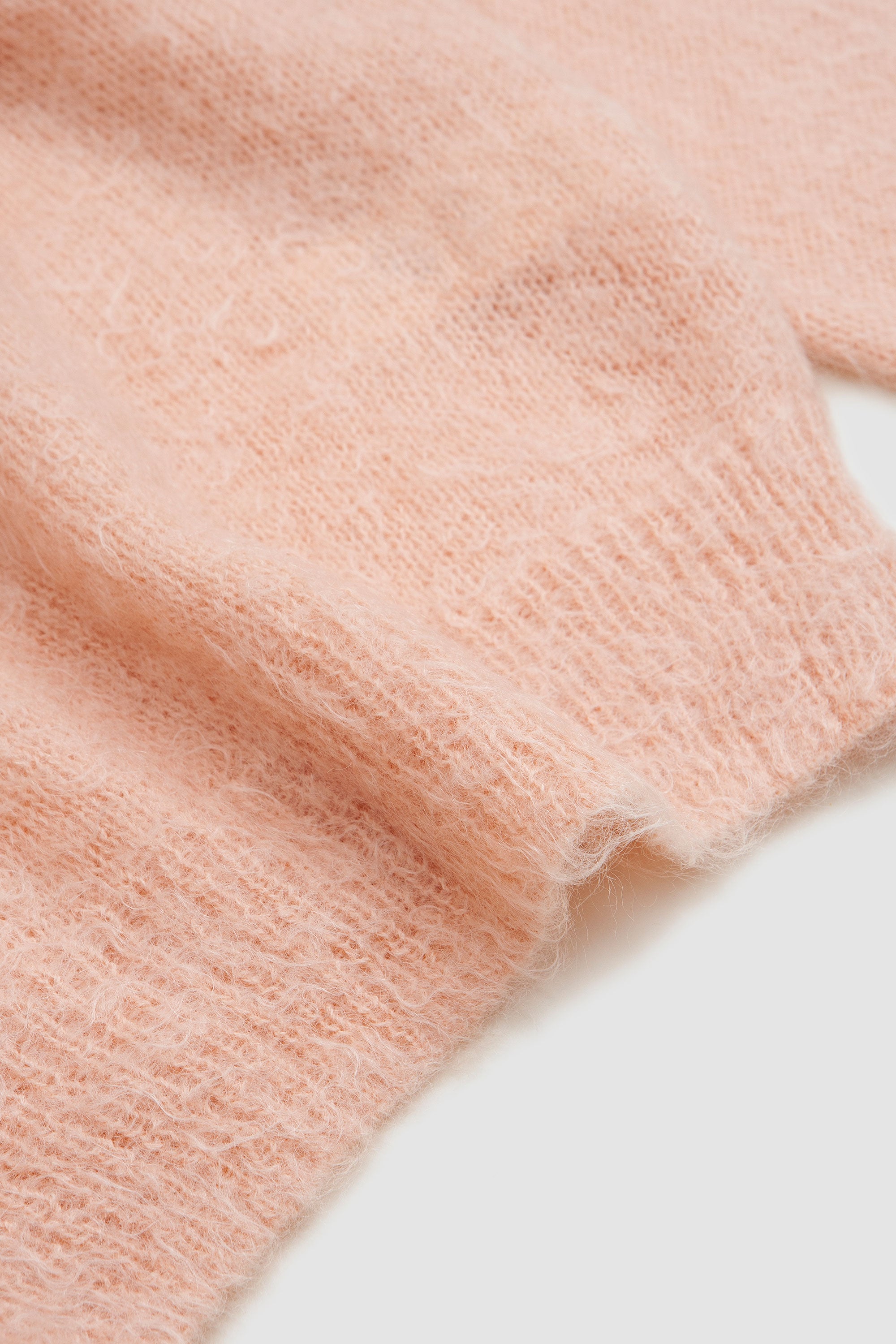 Brushed Super Kid Mohair Knit Pullover Pink Beige_3