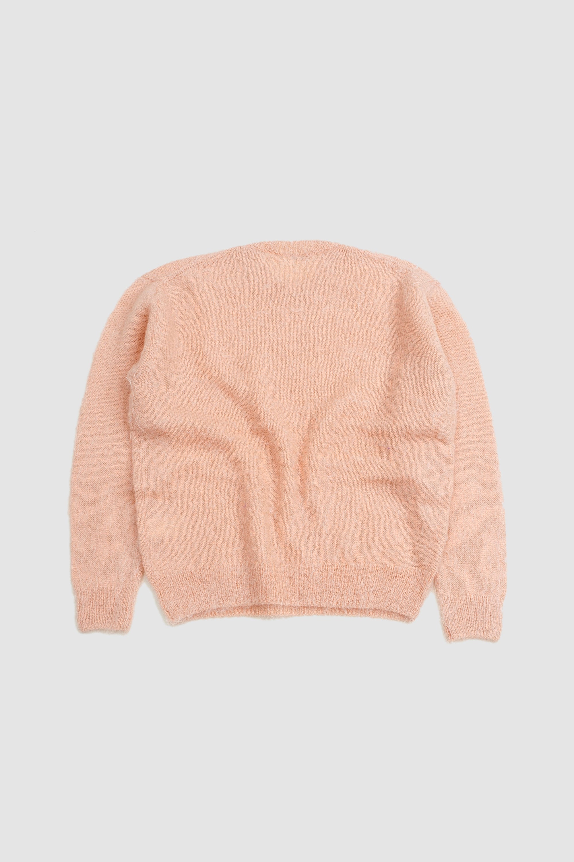 Brushed Super Kid Mohair Knit Pullover Pink Beige_4