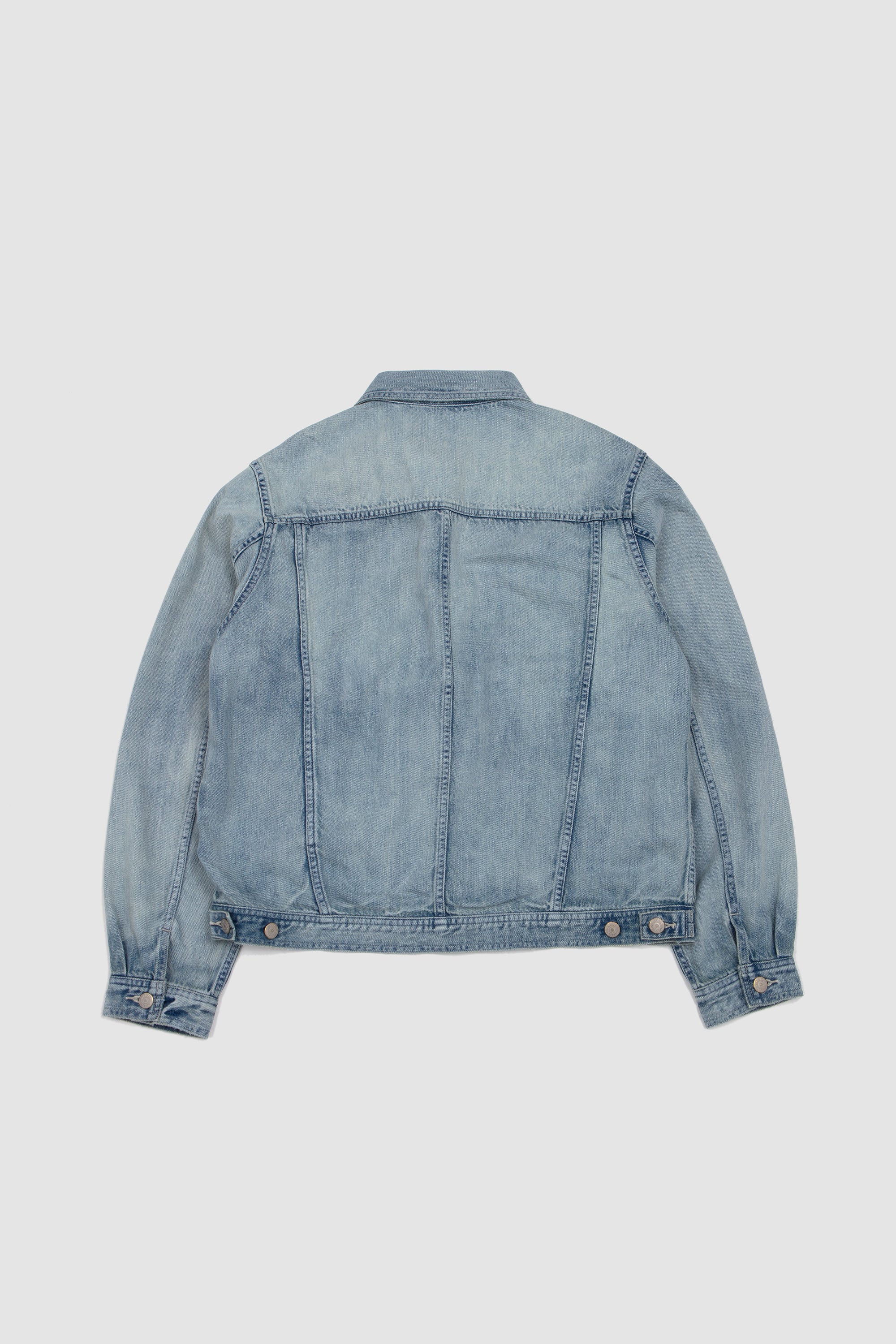 Faded Selvedge Light Denim Blouson Light Indigo_4