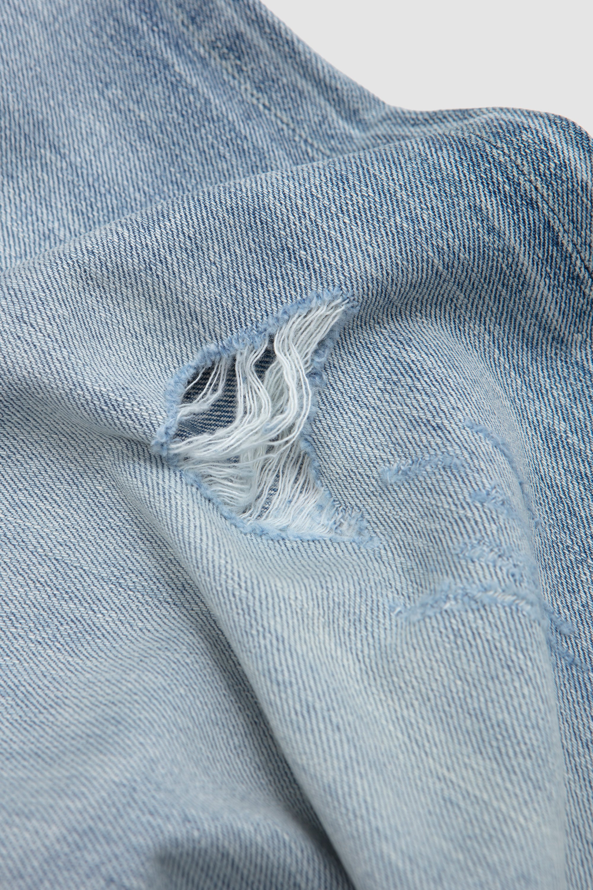 Faded Selvedge Light Denim Wide Pants Light Indigo