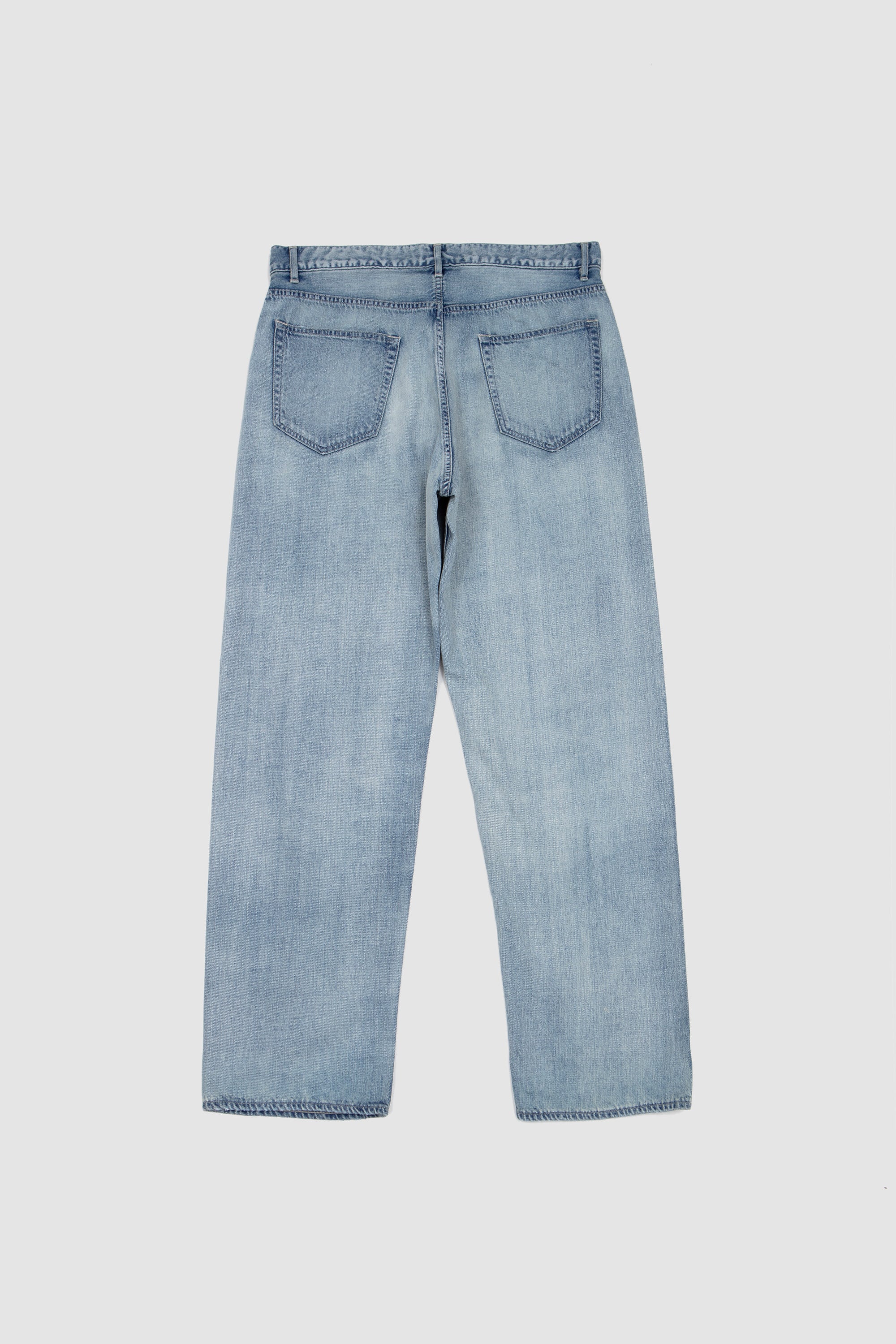 新品 FADED SELVEDGE LIGHT DENIM WIDE PANTS SPORTIVO [Faded selvedge light denim wide pants light indigo]