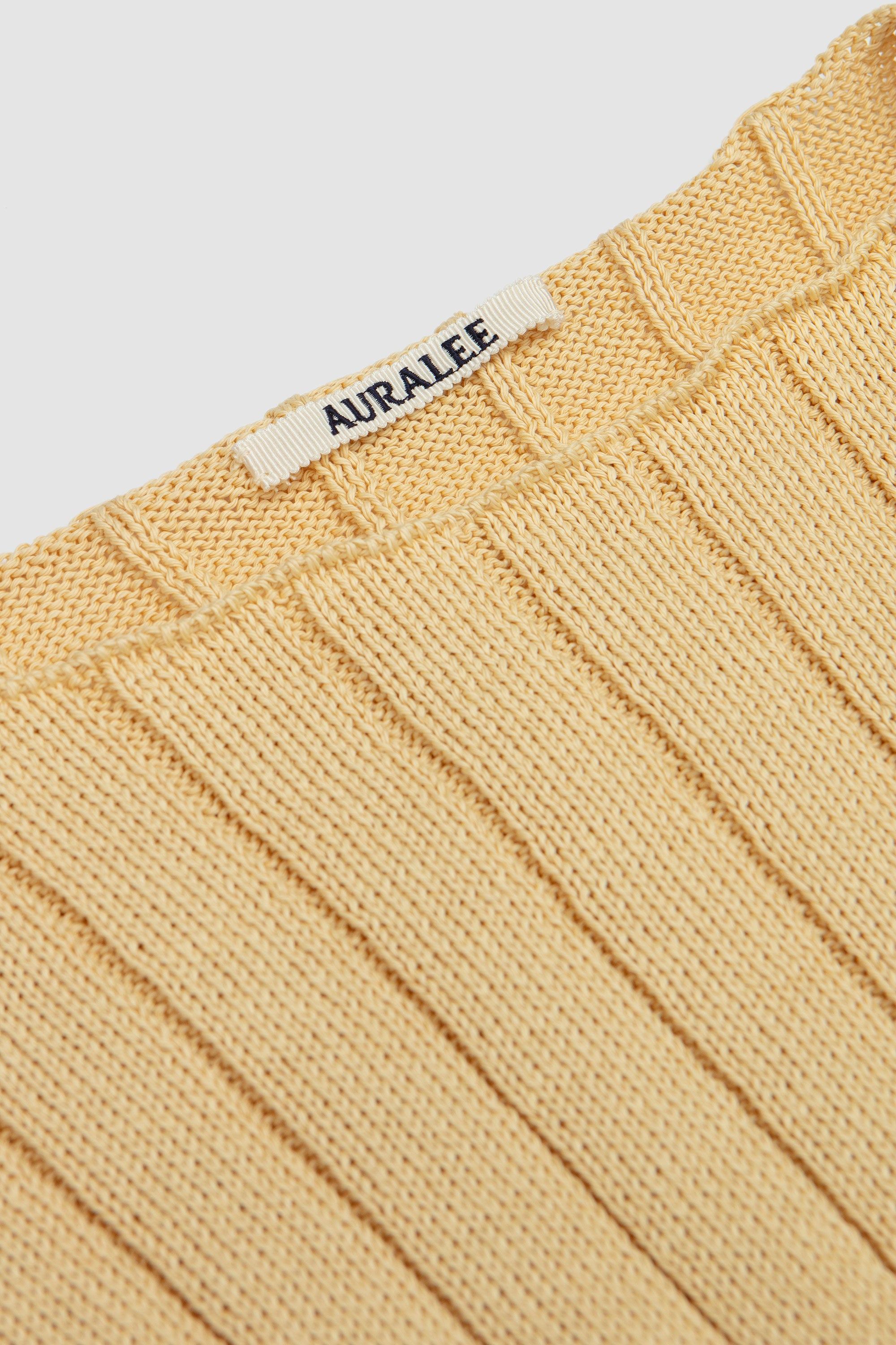 Flat Cord Yarn Wide Rib Boat Neck Pull Over Dusty Yellow_2