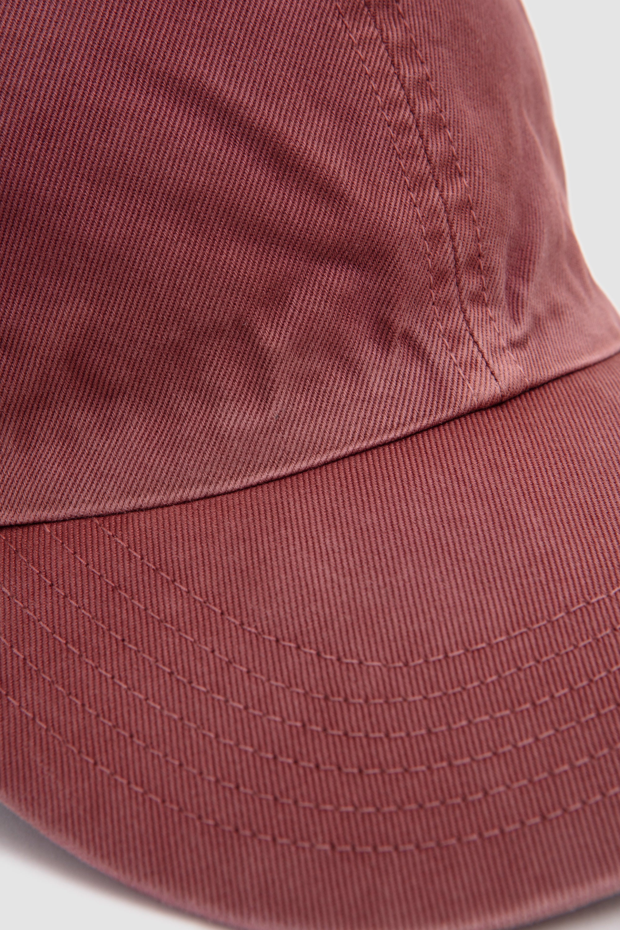 Garment-Dyed Finx Chino Cap Made By Kijima Takayuki Red Brown
