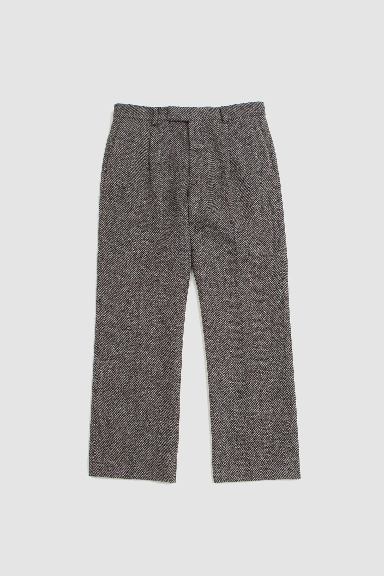 SPORTIVO [Lama shetland wool tweed slacks khaki]
