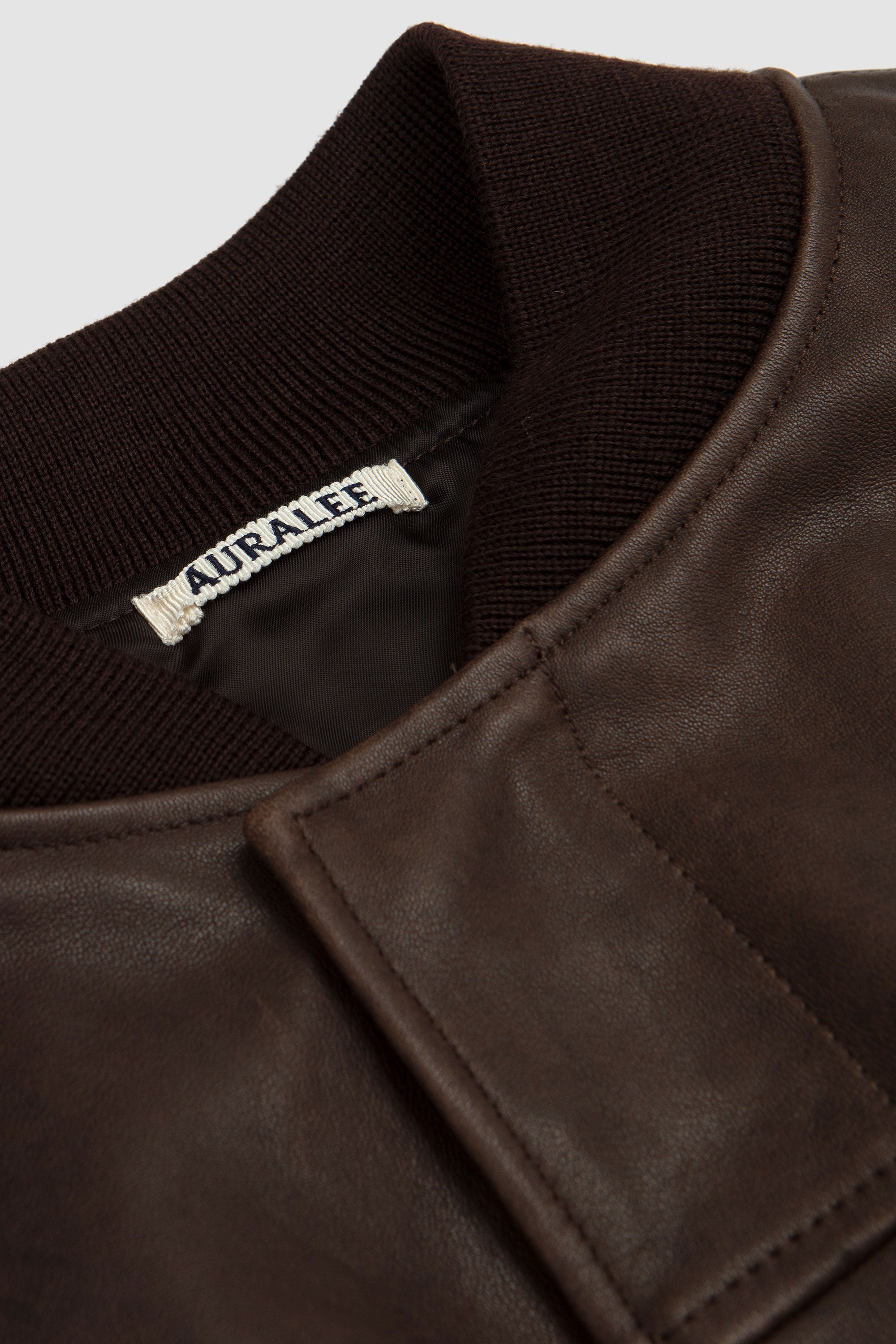 Lamb Leather Flight Blouson Brown