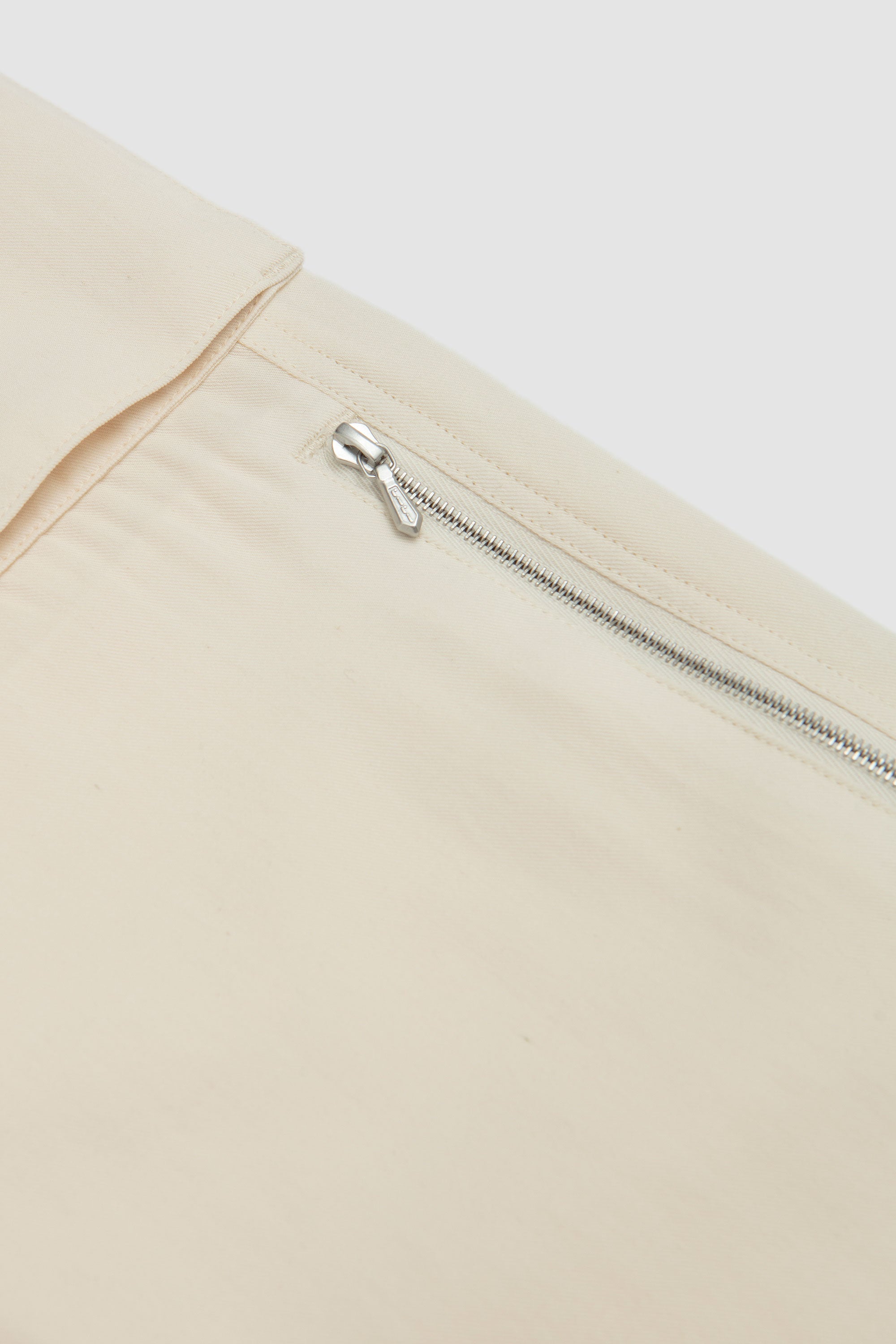 Light Cotton Wool Viyella Cargo Pants Ivory White