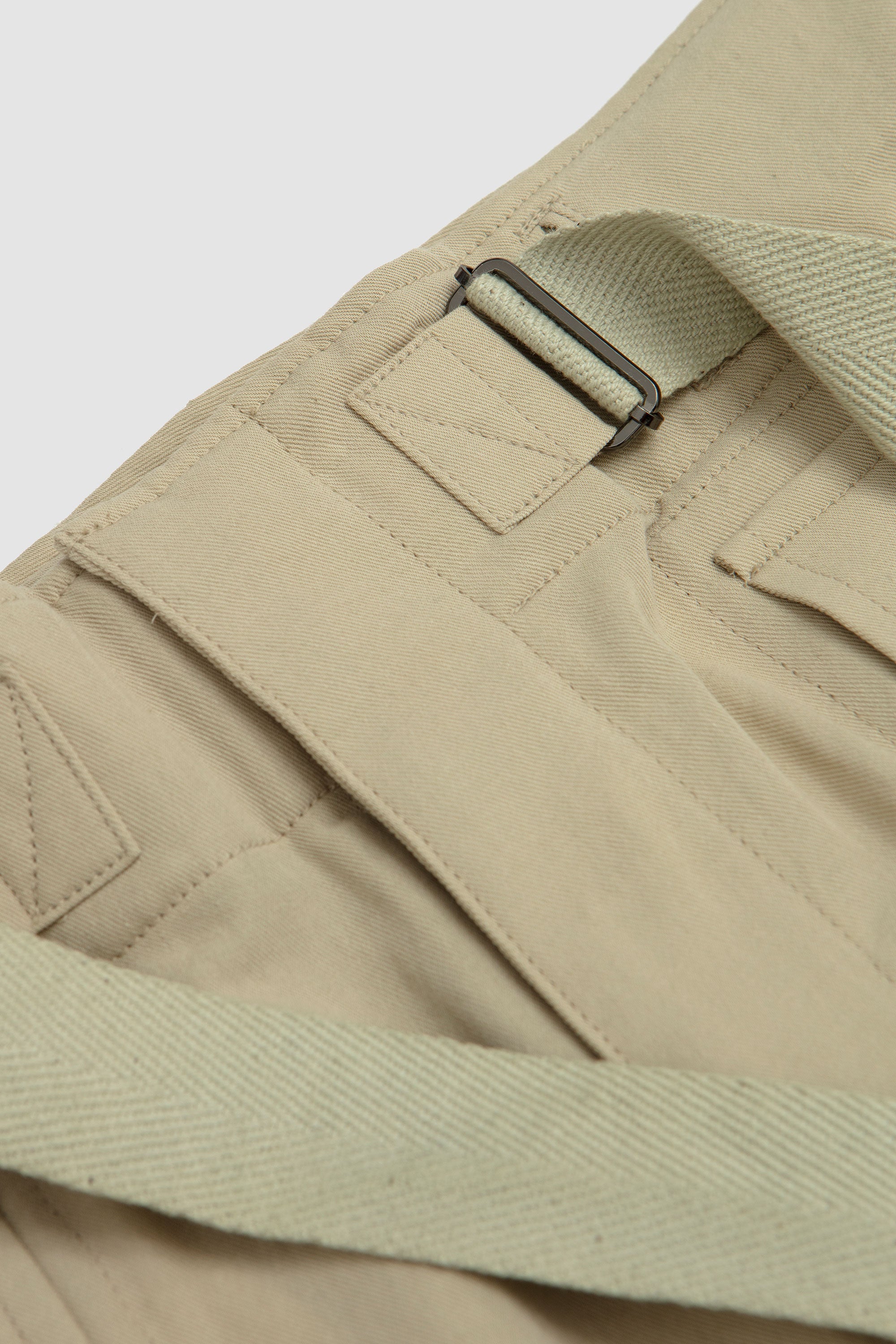 Light Cotton Wool Viyella Cargo Pants Light Khaki