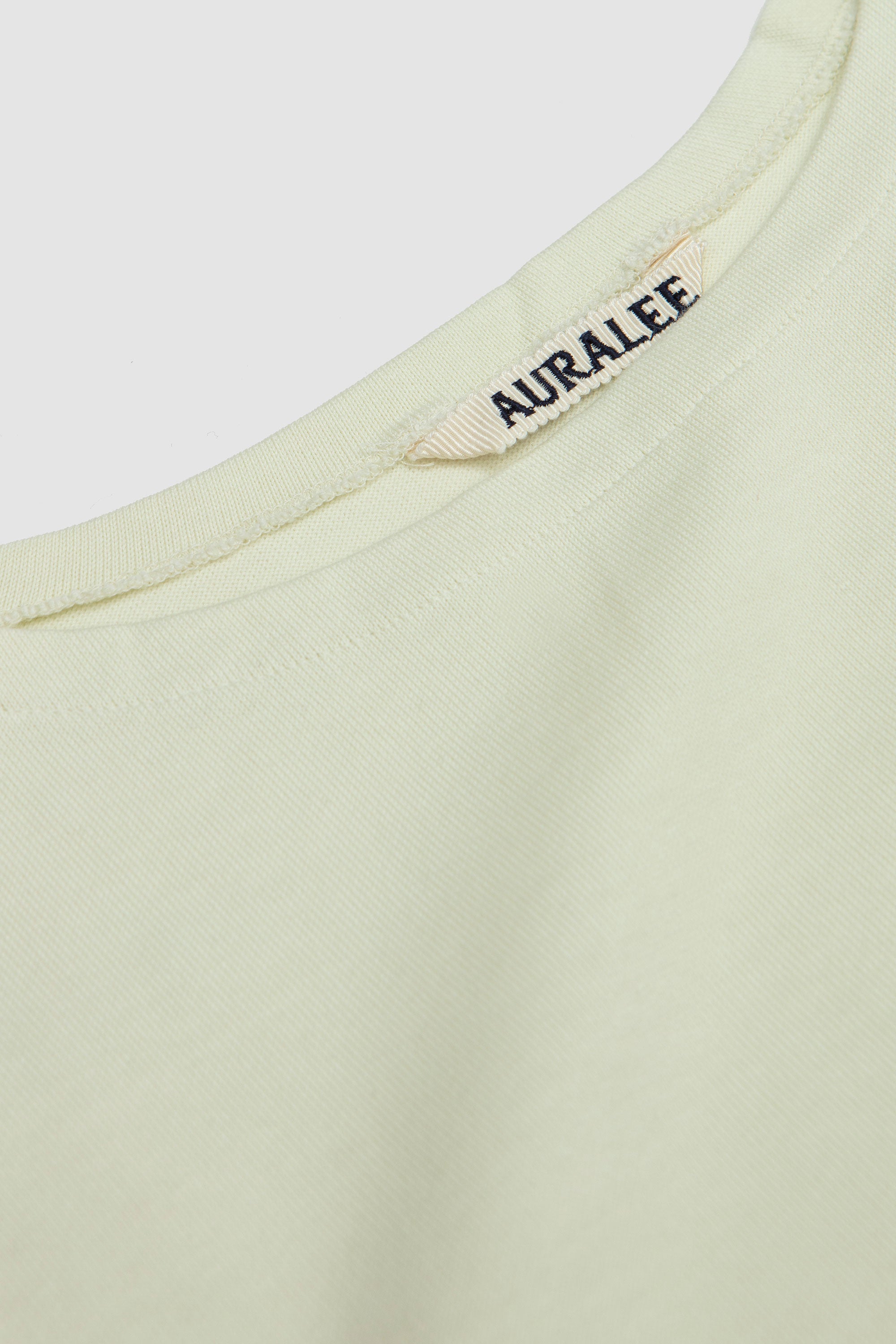 SPORTIVO [Luster plaiting boat neck tee ivory pistachio]