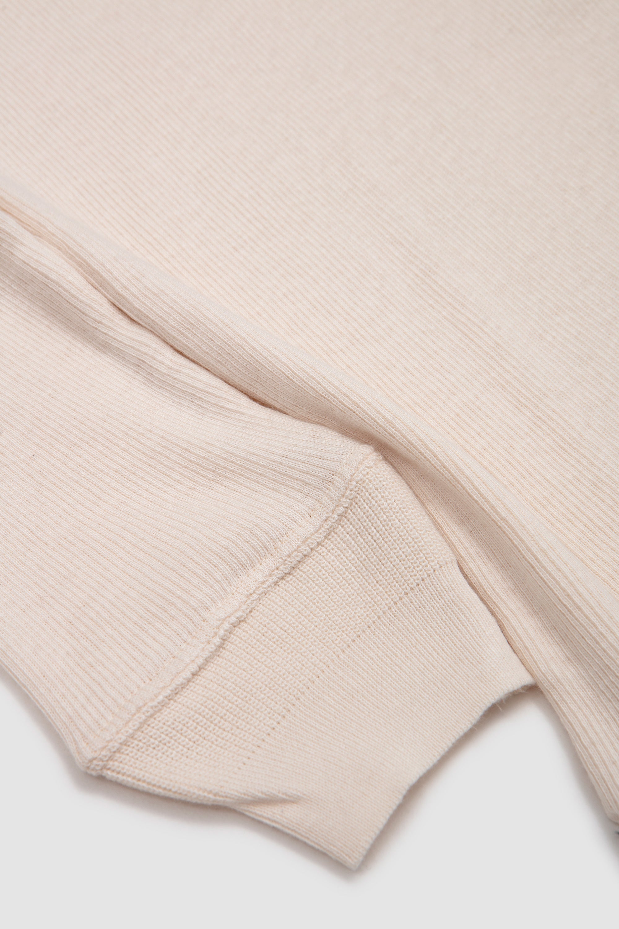 Organic Soft Rib Henley Neck P/O Ivory