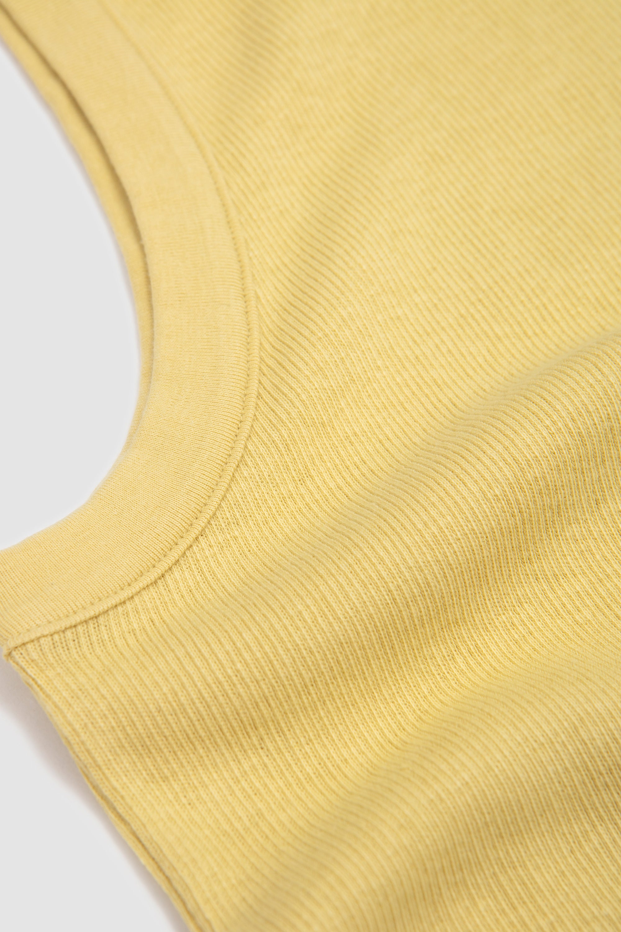 Organic Soft Rib Tank Dusty Yellow