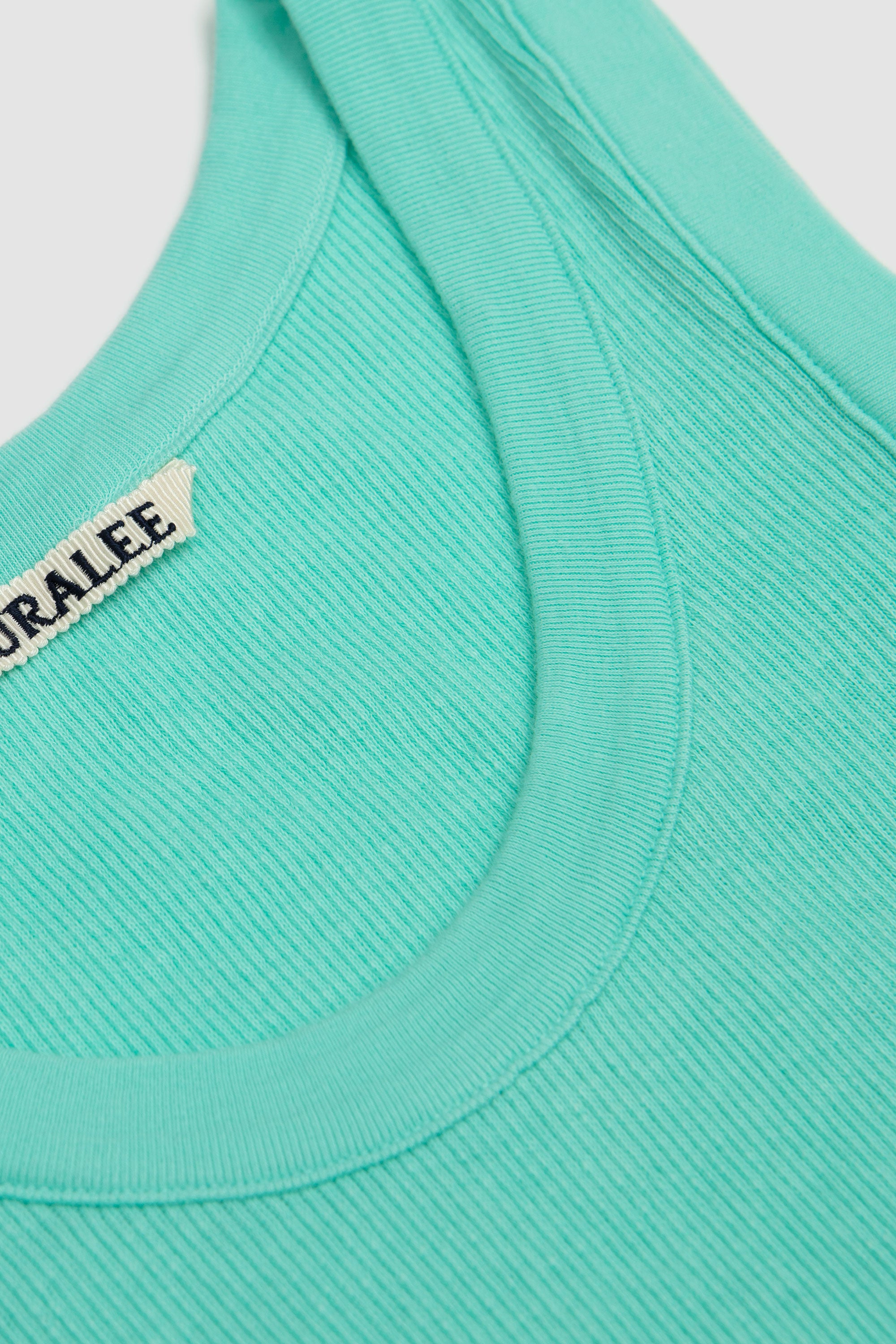 SPORTIVO [Organic soft rib tank top aqua green]
