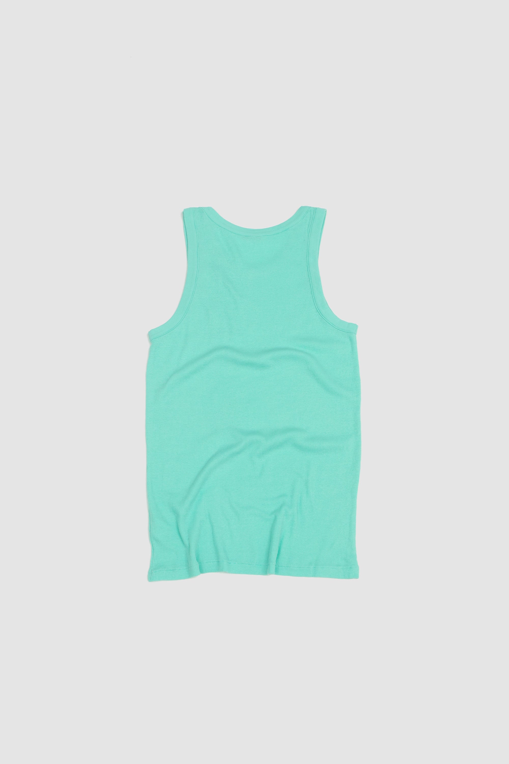 Organic Soft Rib Tank Top Aqua Green_4