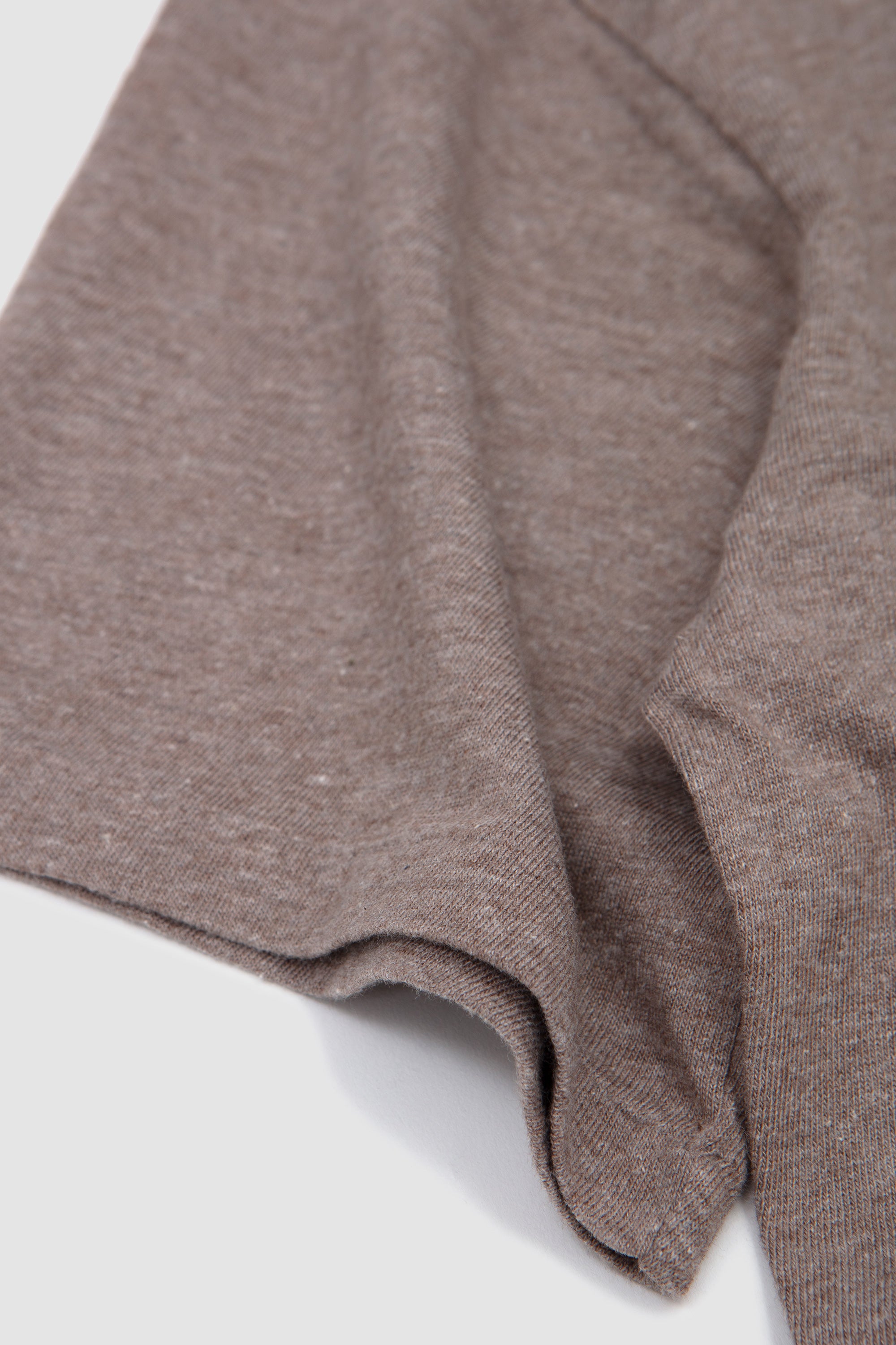 Seamless Crew Neck Tee Top Brown