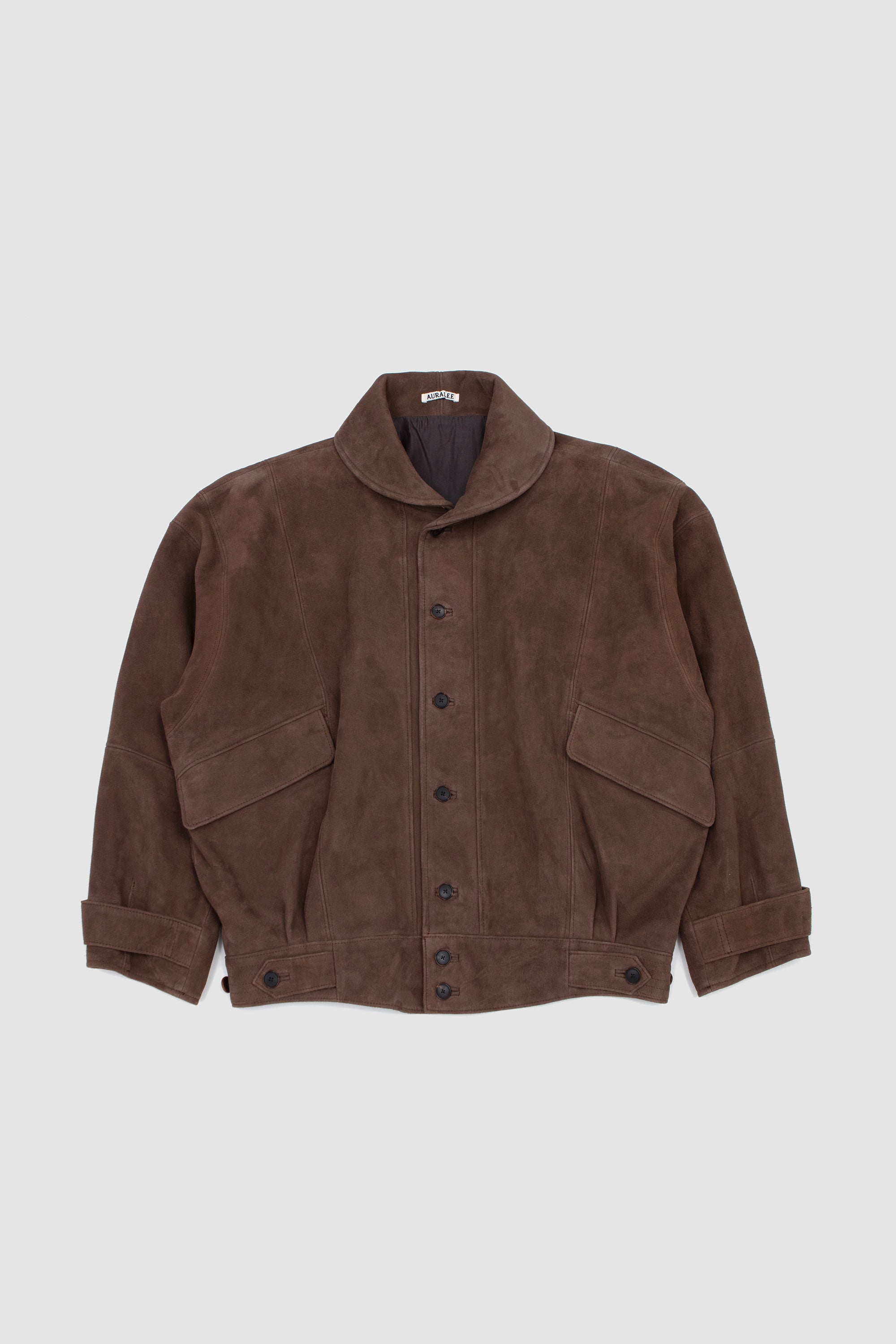 ジャケット・アウター auralee26ss silky grain suede blouson SPORTIVO [Silky grain suede blouson dark brown]