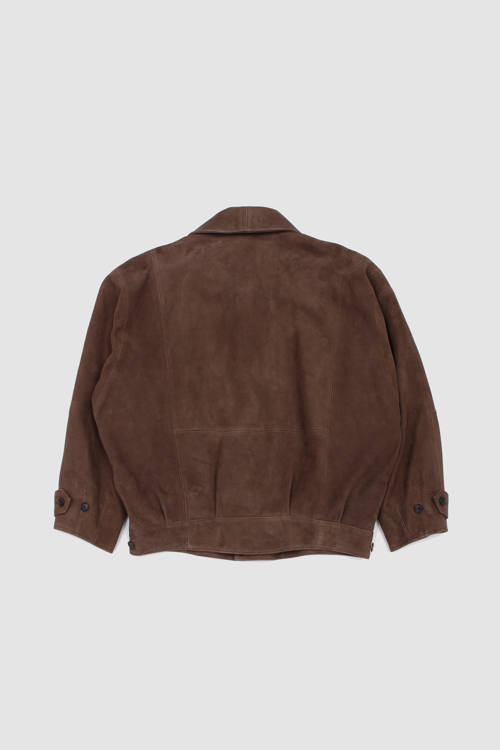 Silky Grain Suede Blouson Dark Brown_4