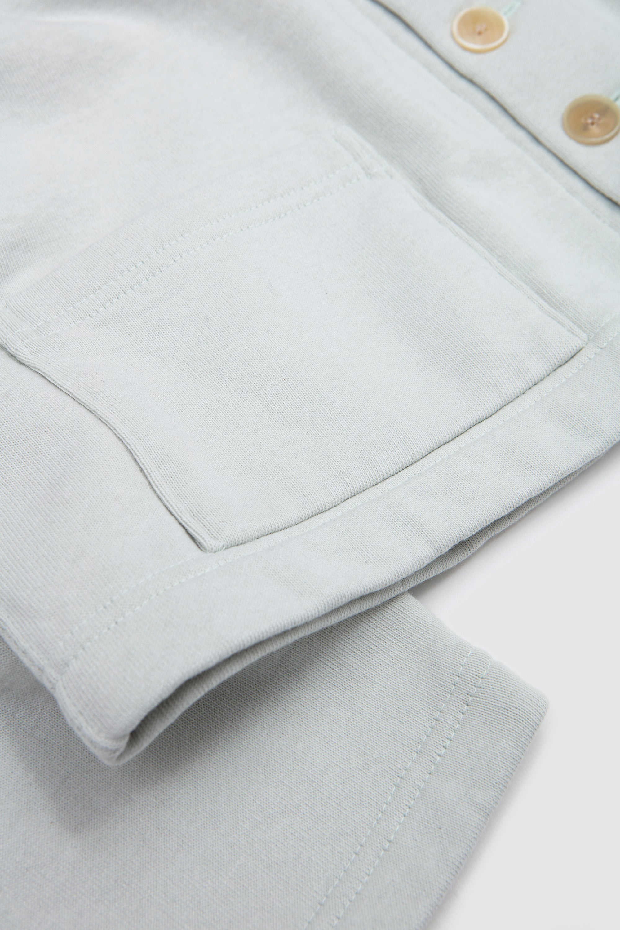 Smooth Soft BD Sweat Cardigan Pale Mint