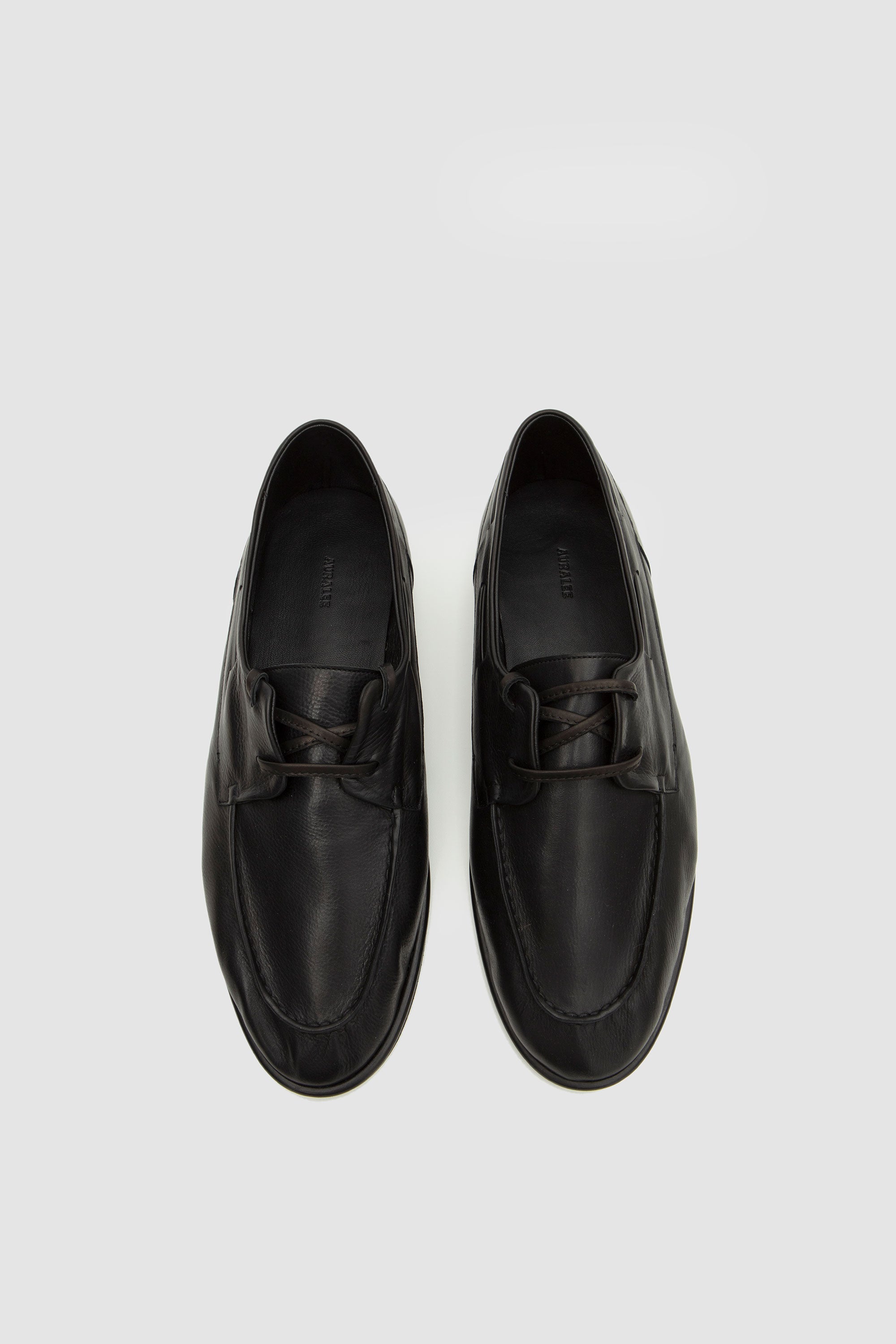 Soft Leather Deck Shoes Black