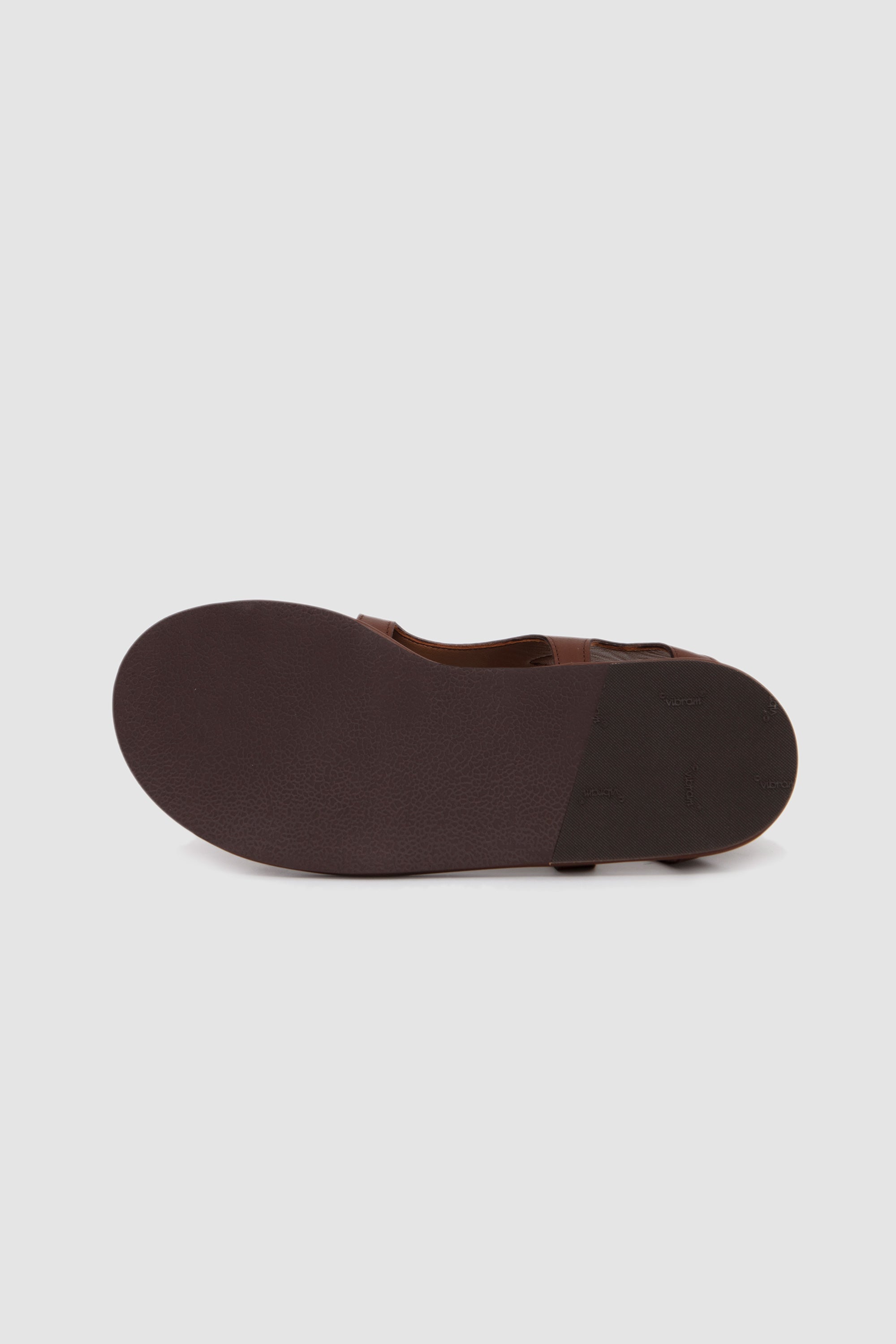 Soft Leather Double Strap Sandals Brown_5