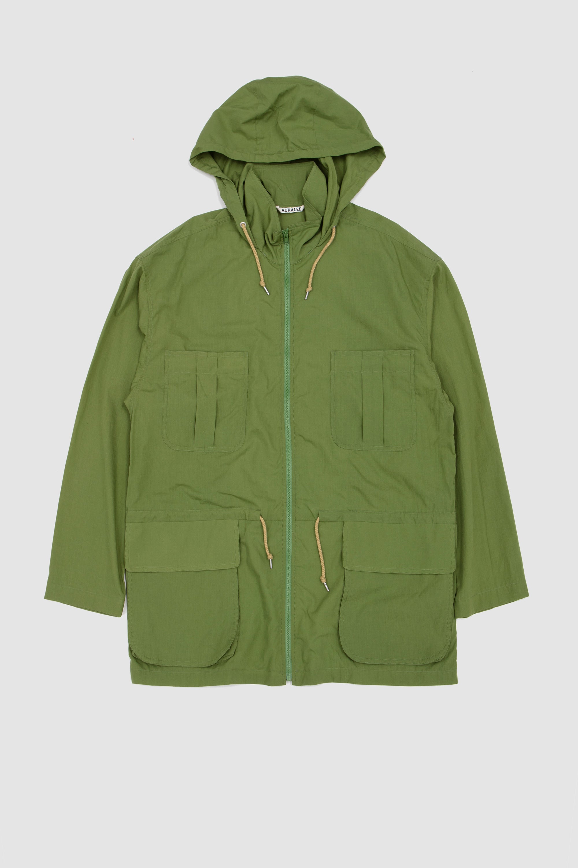 Super Fine Cotton Lawn Hooded Blouson Dusty Green