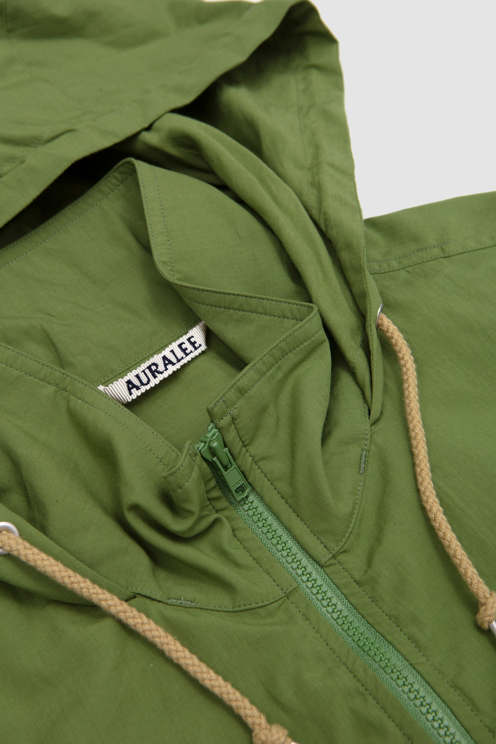 Super Fine Cotton Lawn Hooded Blouson Dusty Green